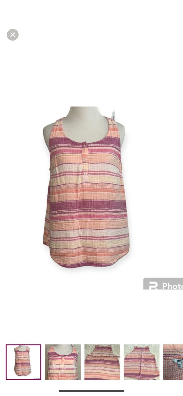 Sonoma Sonoma medium striped tank top Size M / US 6-8 / IT 42-44 - 1 Thumbnail