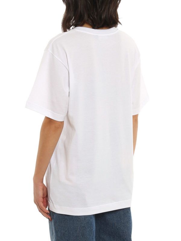 Dolce & Gabbana o1y0925 V-neck Short Sleeves T-Shirt in White Size XS / US 0-2 / IT 36-38 - 3 Thumbnail