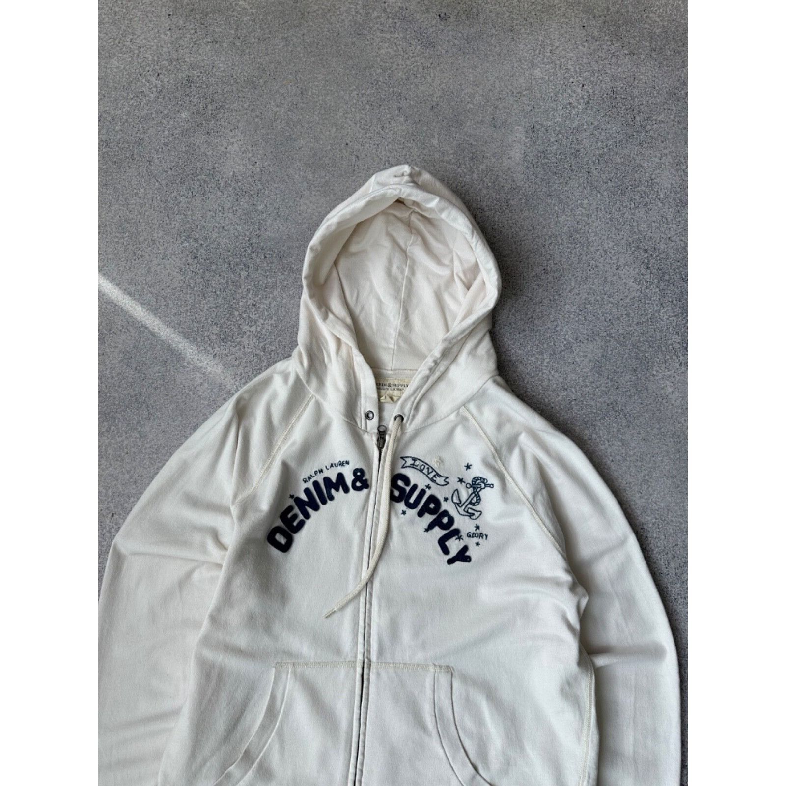 Polo Ralph Lauren VTG Polo Ralph Lauren Denim & Supply Beige Woman Hoodie Size US XL / EU 56 / 4 - 4 Thumbnail