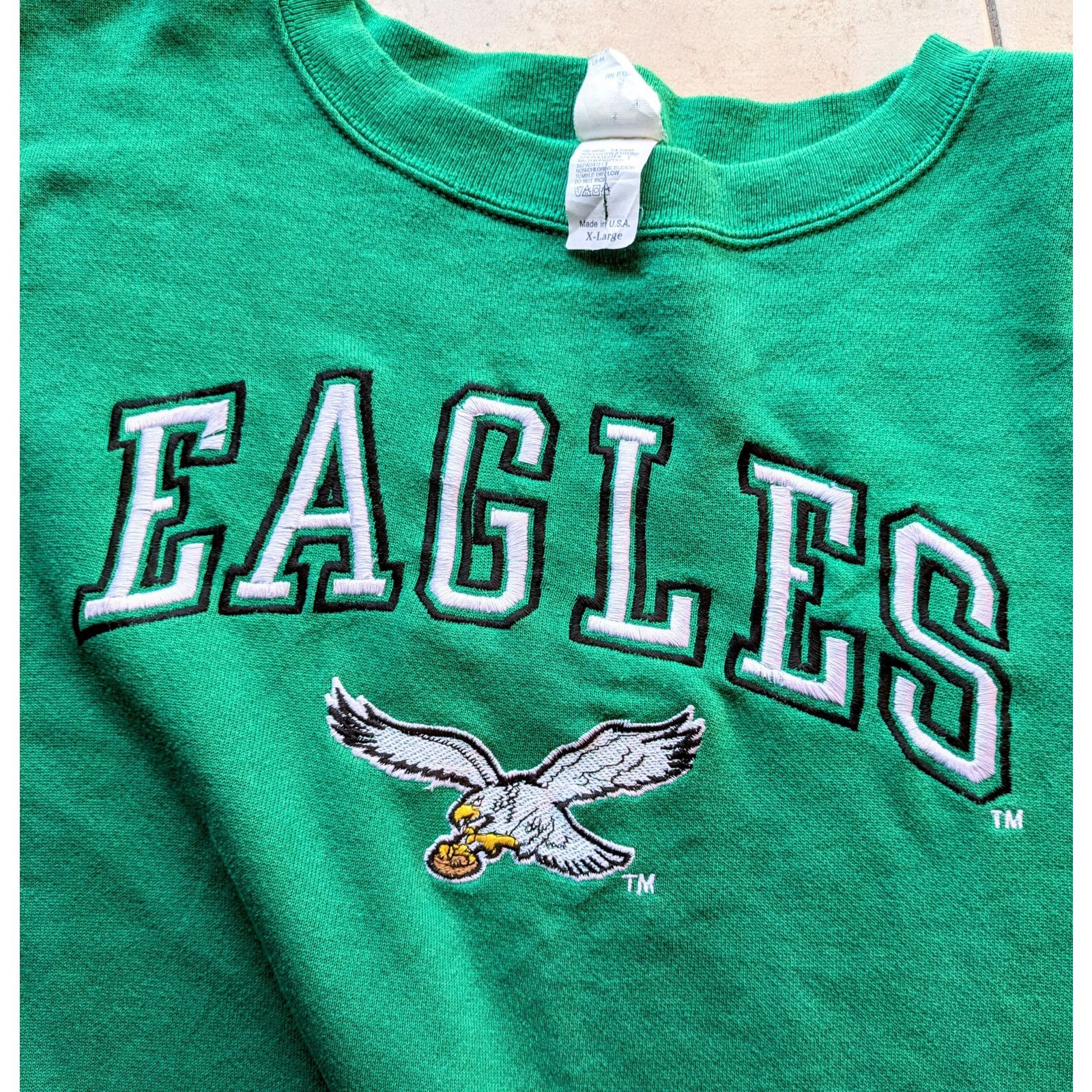 NFL Philadelphia Eagles 90s COMPETITOR crewneck kelly NFL vtg Size US L / EU 52-54 / 3 - 1 Thumbnail