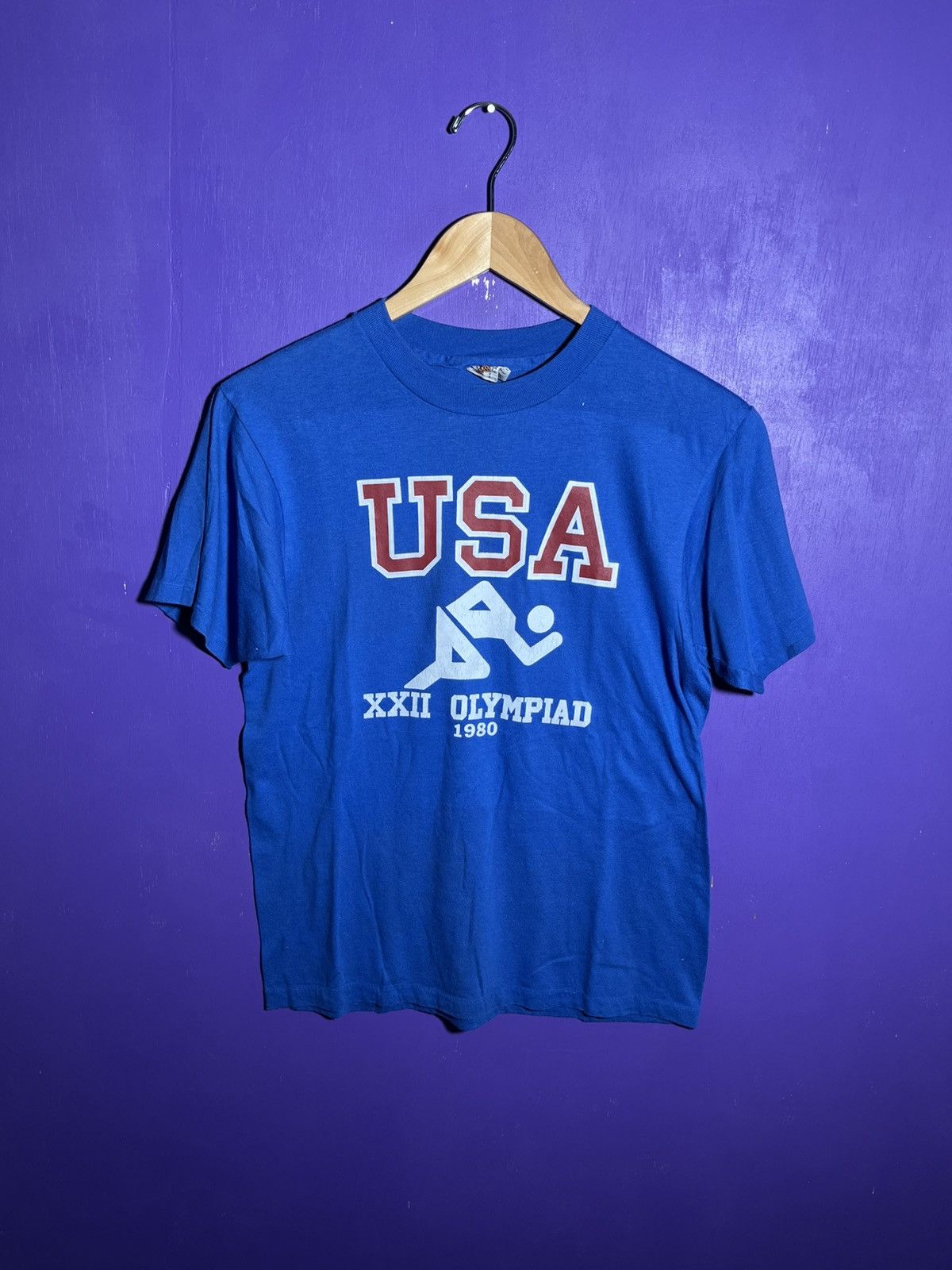 USA Olympics × Vintage Vintage 1980 USA XXII Olympiad logo t-shirt Size US M / EU 48-50 / 2 - 1 Thumbnail