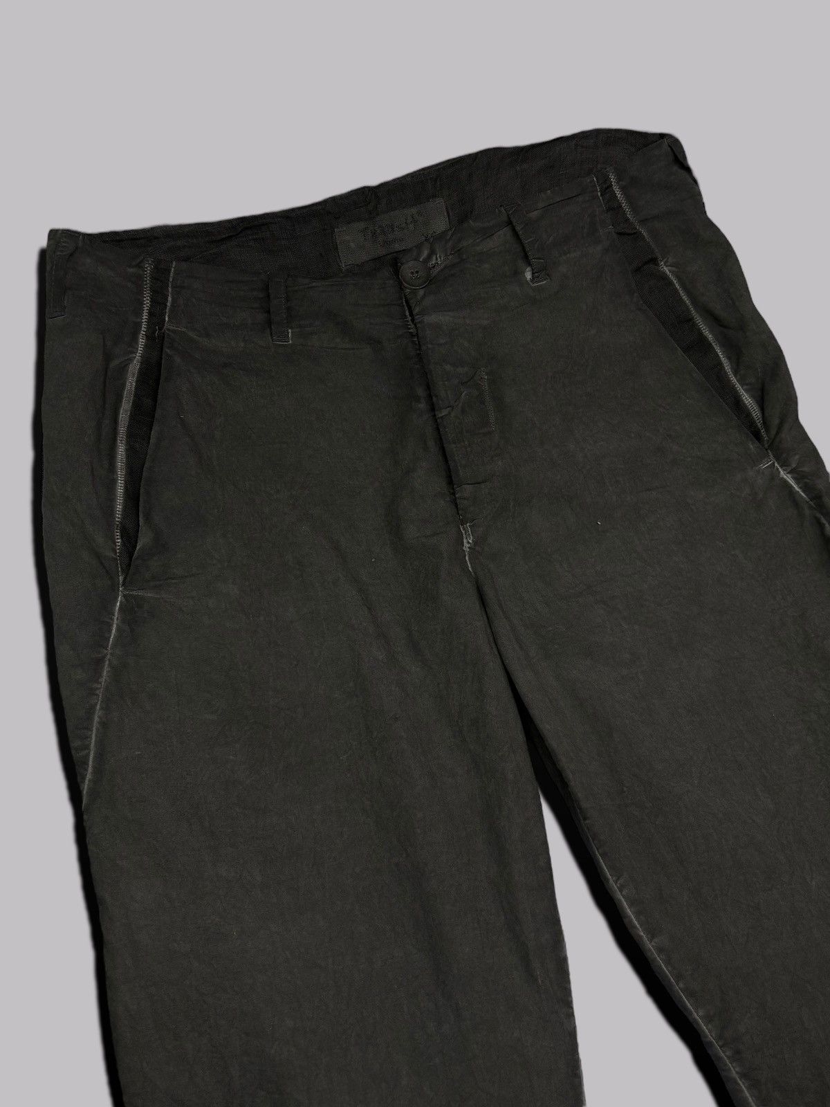 Transit Uomo Transit Uomo Dark Grey Charcoal Cotton Linen Pants Rare Size US 28 / EU 44 - 12 Thumbnail