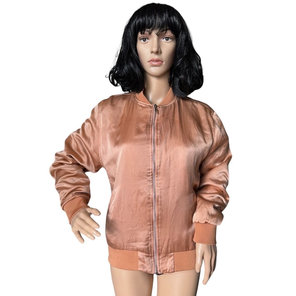 Vintage M.A.P silk boomer jacket with zipper closing blush medium Size M / US 6-8 / IT 42-44 - 3 Thumbnail
