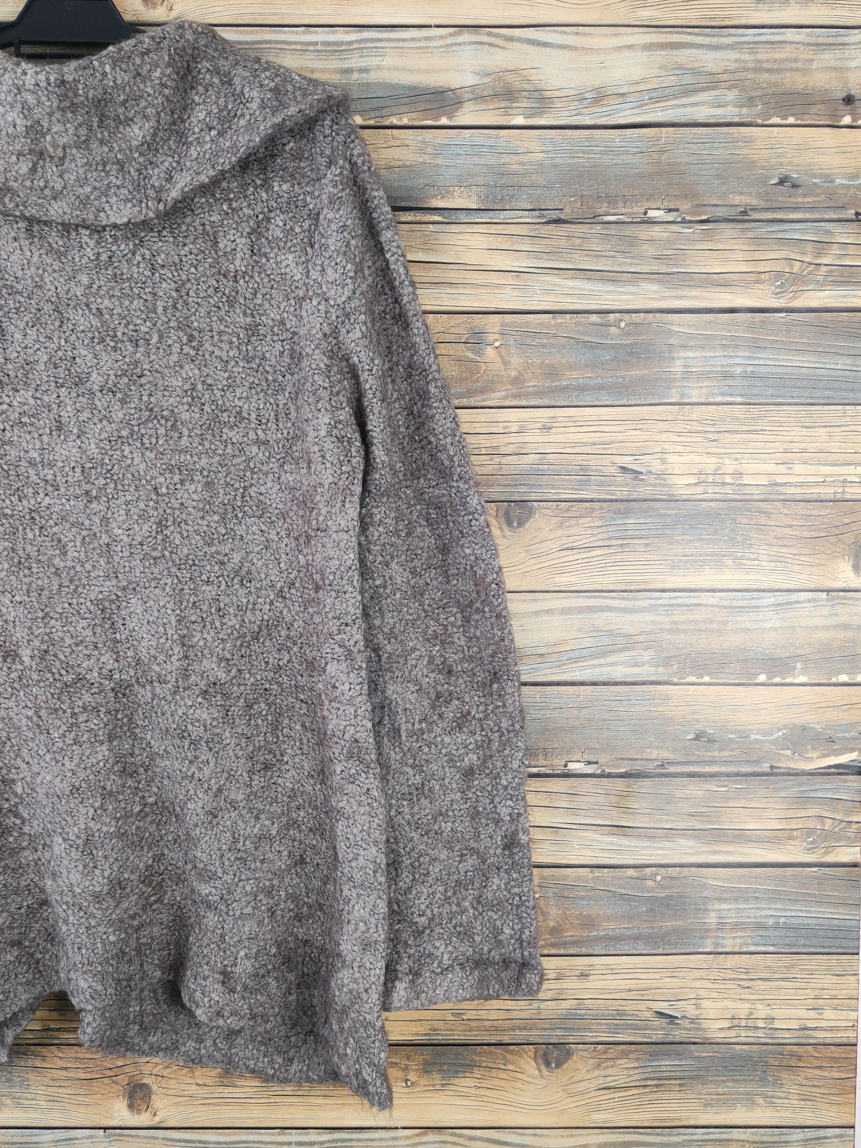 Japanese Brand Jeune Brown Knitwear Wool Cardigan #W2129 Size M / US 6-8 / IT 42-44 - 9 Thumbnail
