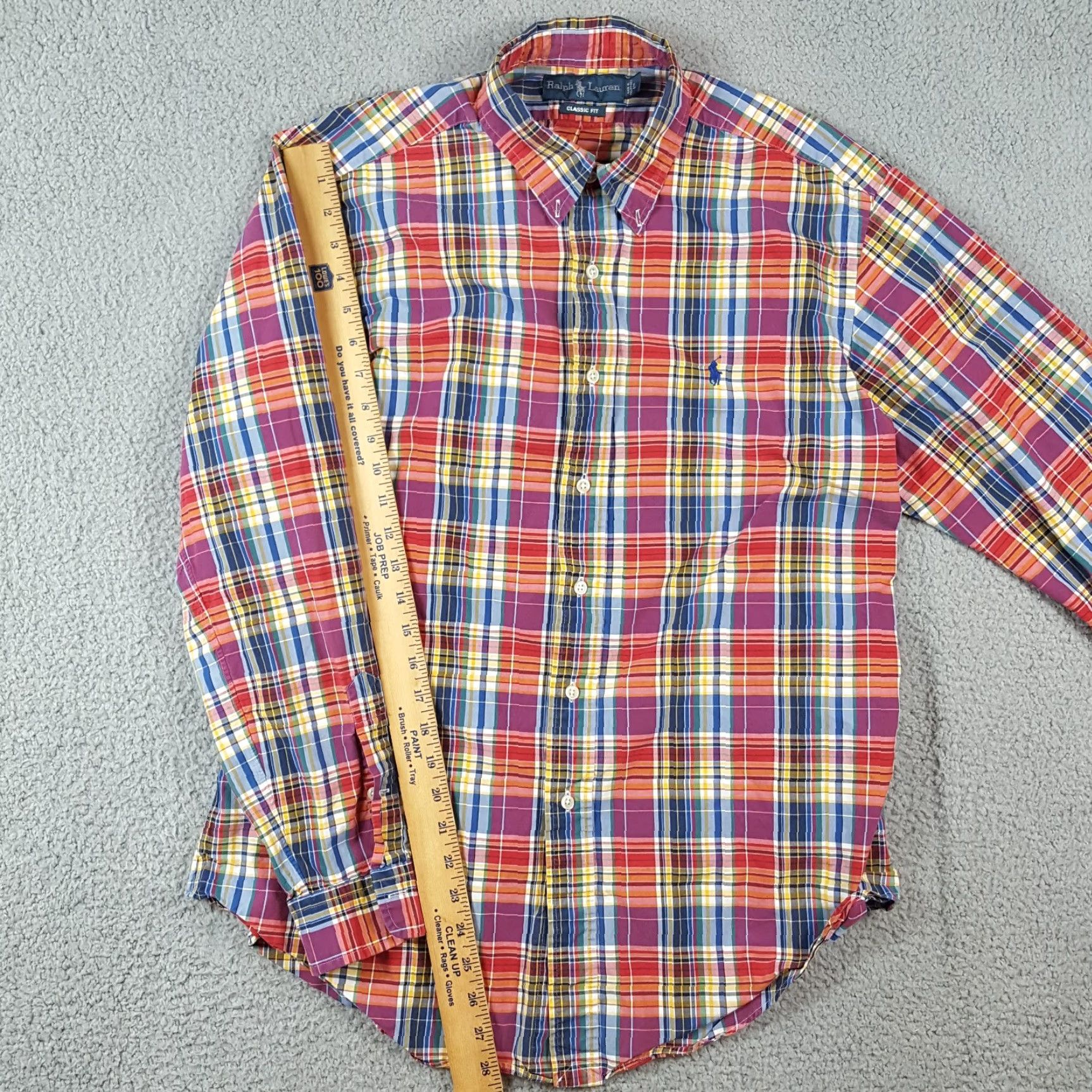 Ralph Lauren Vintage Ralph Lauren Polo Long Sleeve Shirt Men Large Casual Preppy Oxford Multi 90s Size US L / EU 52-54 / 3 - 8 Thumbnail