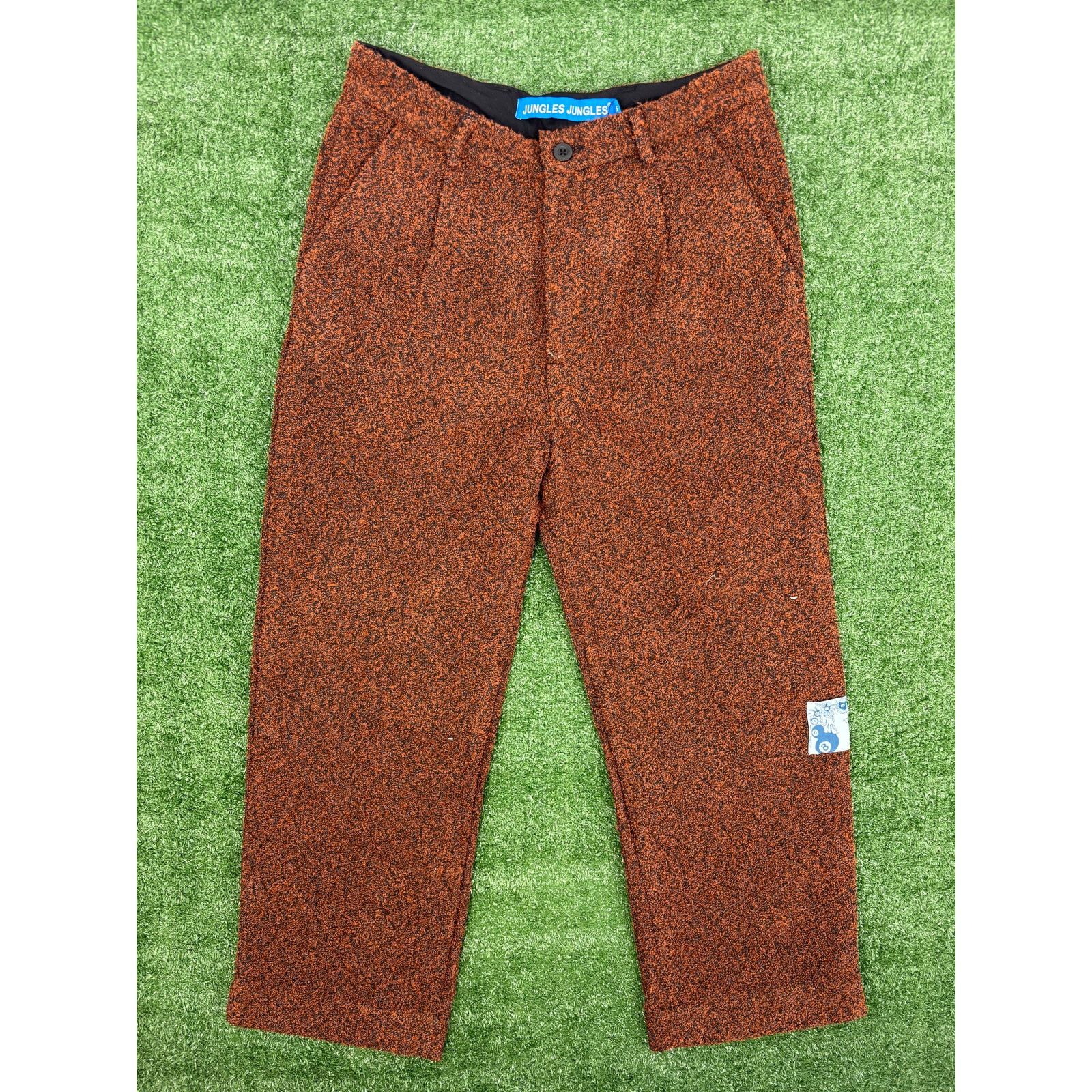 Jungles Jungles Jungles Static Pleated Brown Boucle Pant Size Small Size US 30 / EU 46 - 1 Thumbnail