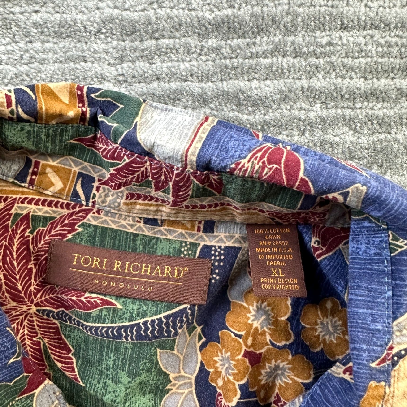 Tori Richard Tori Richard Mens Shirt Extra Large All Over Print Hawaiian Button Up Size US XL / EU 56 / 4 - 6 Thumbnail