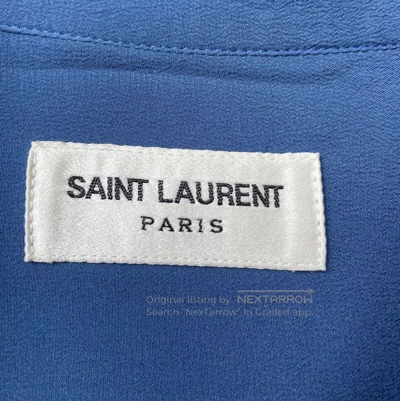 Yves Saint Laurent YSL Blue Long Sleeve Women's Shirt . Size S / US 4 / IT 40 - 4 Thumbnail