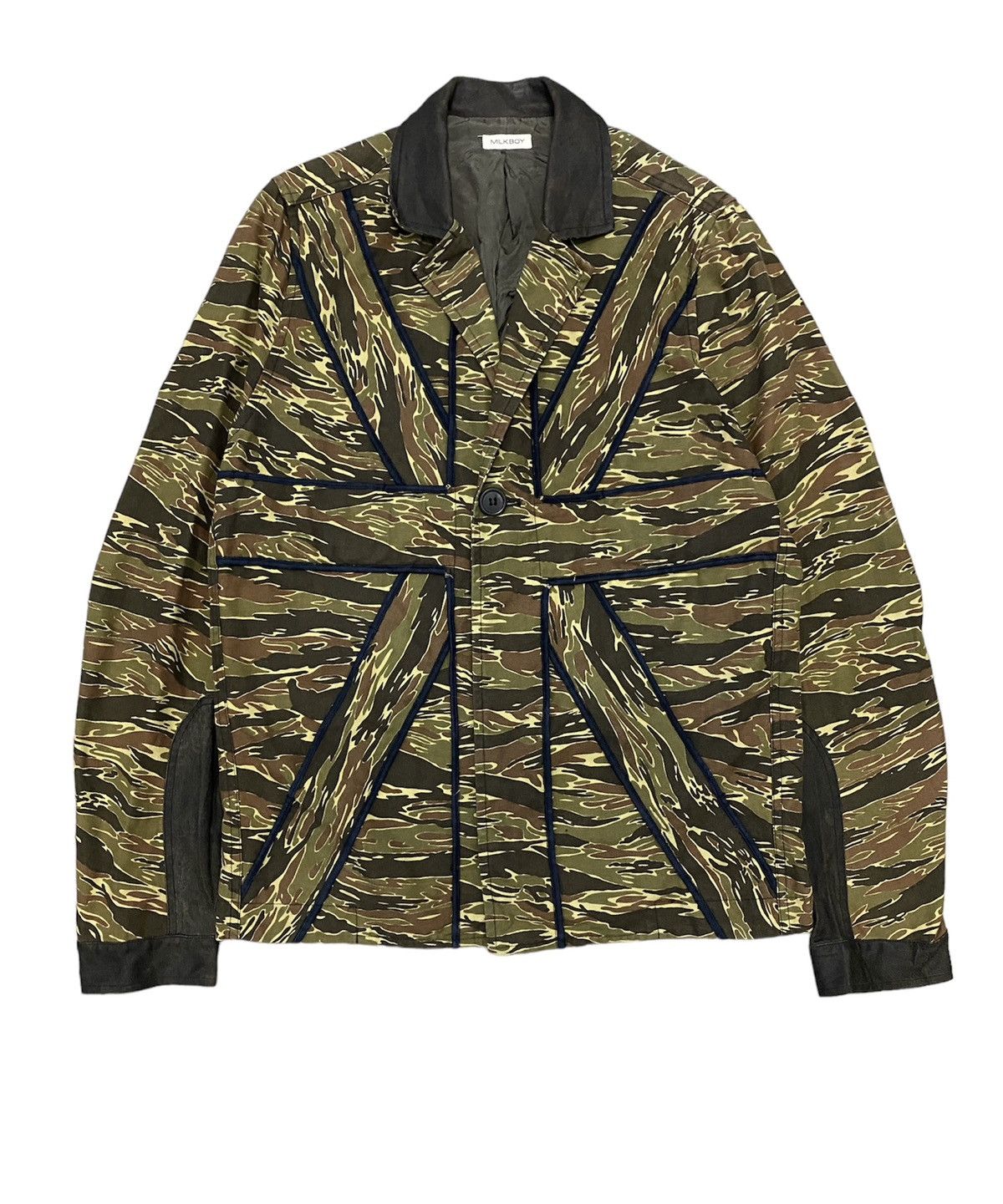 Japanese Brand 1990s MILKBOY Union Jack camo Military Jacket Size US L / EU 52-54 / 3 - 1 Thumbnail