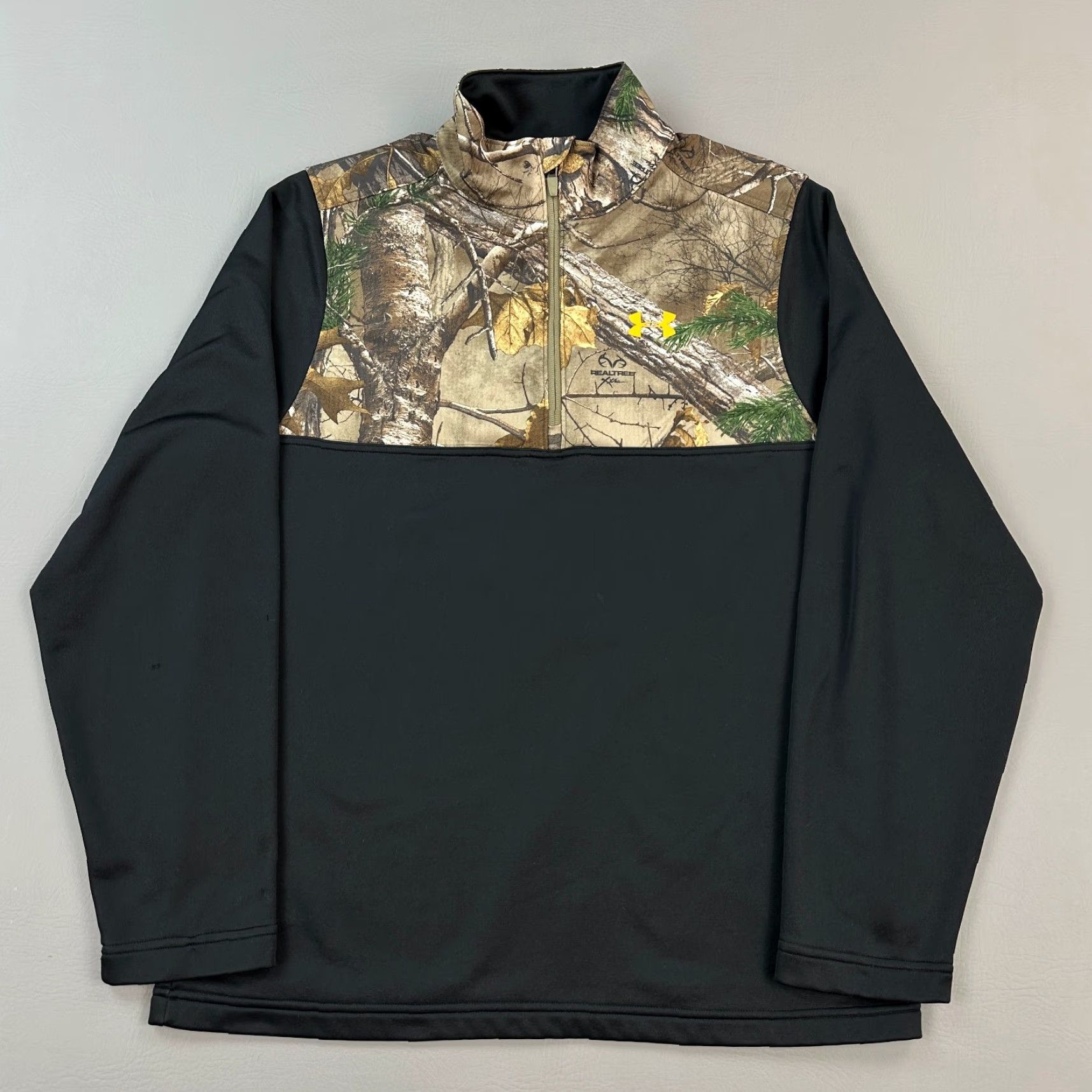 Under Armour VINTAGE Under Armour Caliber Pullover Mens M Black Realtree Xtra Camo 1/4 Zip Size US M / EU 48-50 / 2 - 2 Thumbnail