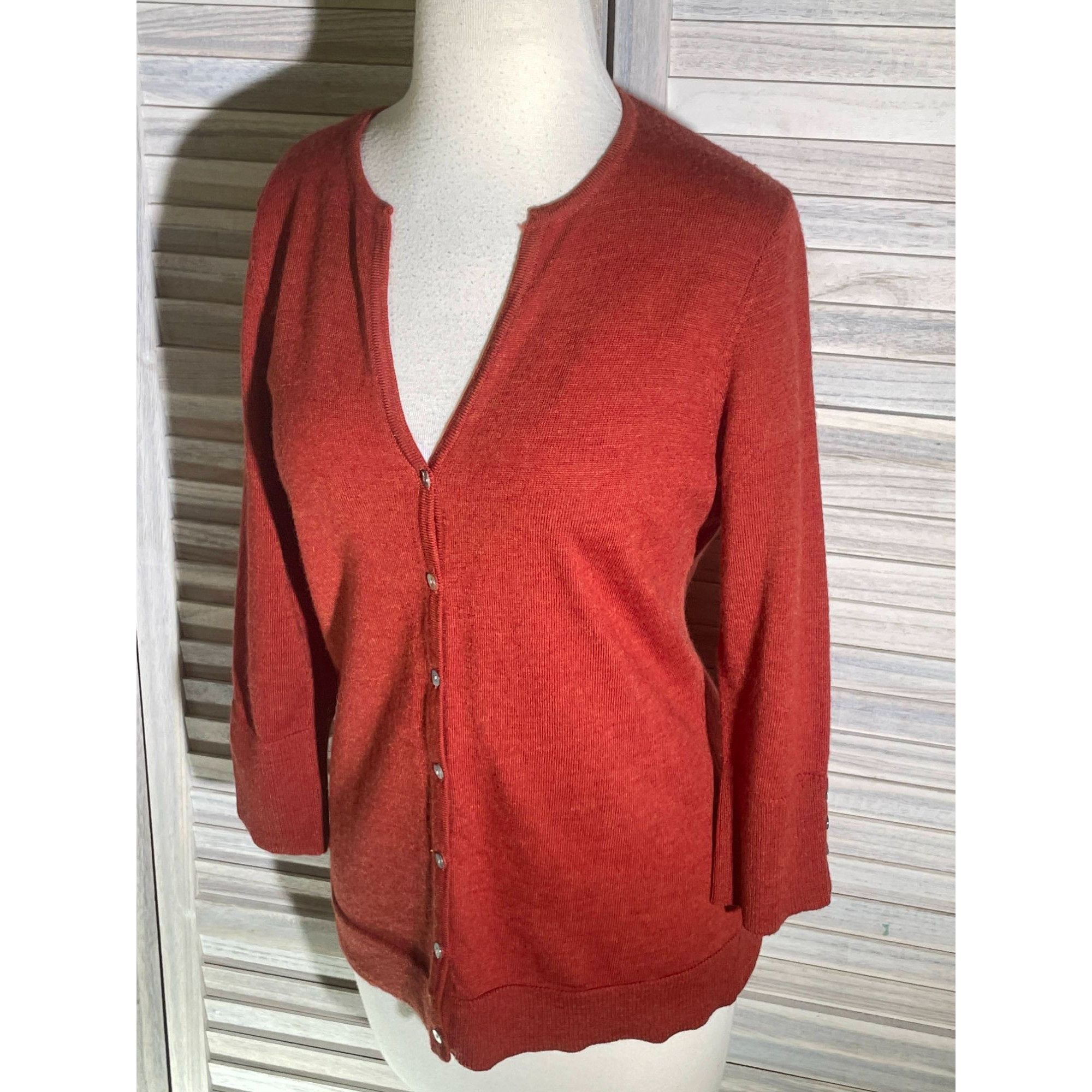 Other Carole Little Med Merino Wool Cardigan Size M / US 6-8 / IT 42-44 - 5 Thumbnail
