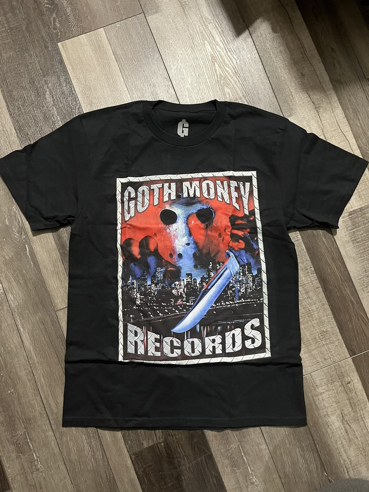 image of Goth&money Goth Money Jason Box Logo T-Shirt Black | L, Men's (Size Large)