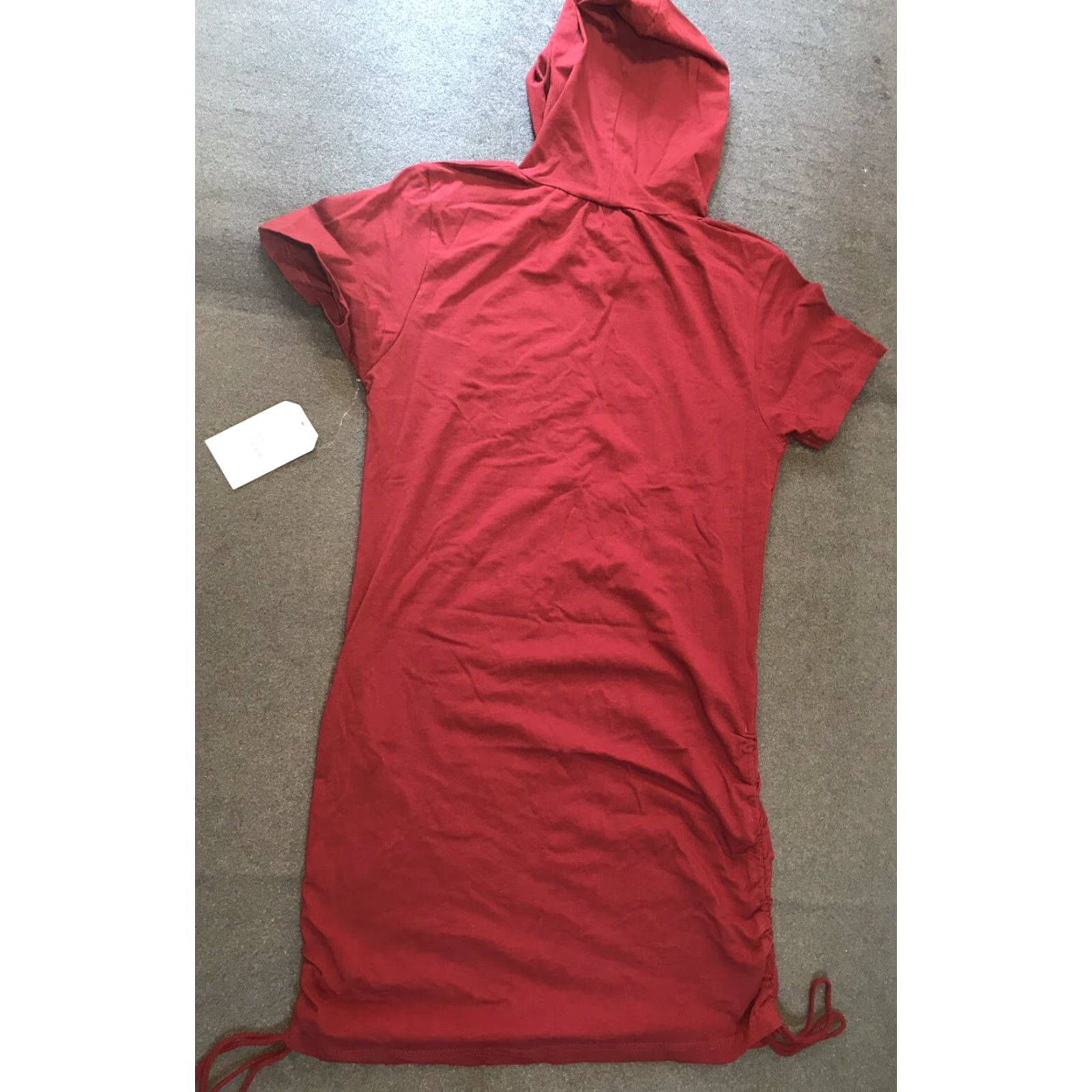 Vintage VINTAGE Onfire Women's Hoodie Dress Pullover Short Sleeve Spring Summer XL Wine Graphic Print Activewear Size XL / US 12-14 / IT 48-50 - 3 Thumbnail