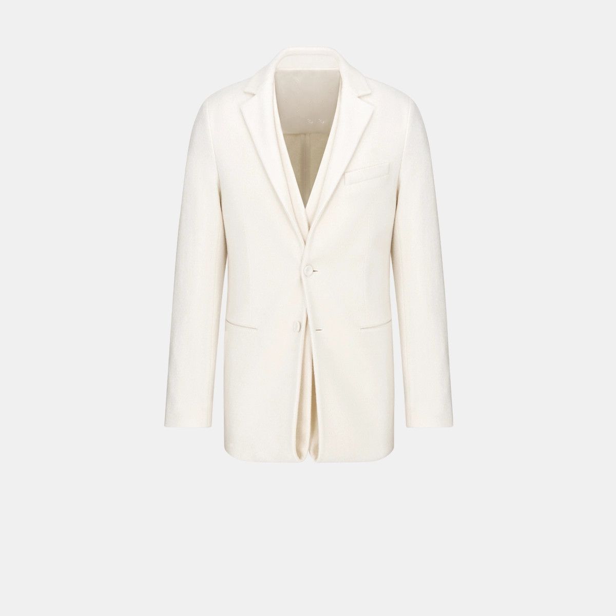 Dior o1w1db11024 Jacket With Folded Interior Vest in Ecru Size US XS / EU 42 / 0 - 1 Thumbnail