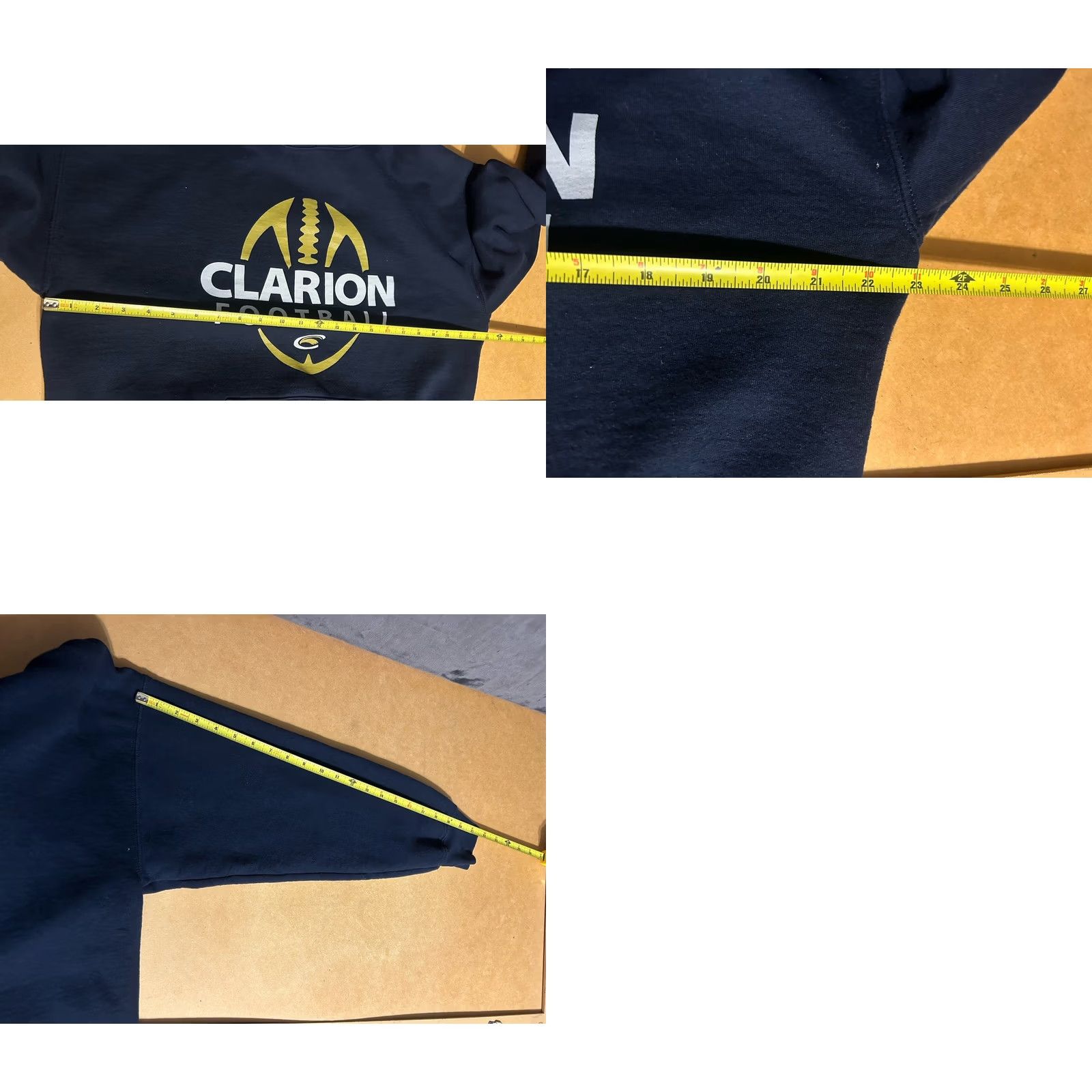 Vintage Clarion University Football Hoodie Men XL Navy Blue Size US XL / EU 56 / 4 - 9 Thumbnail