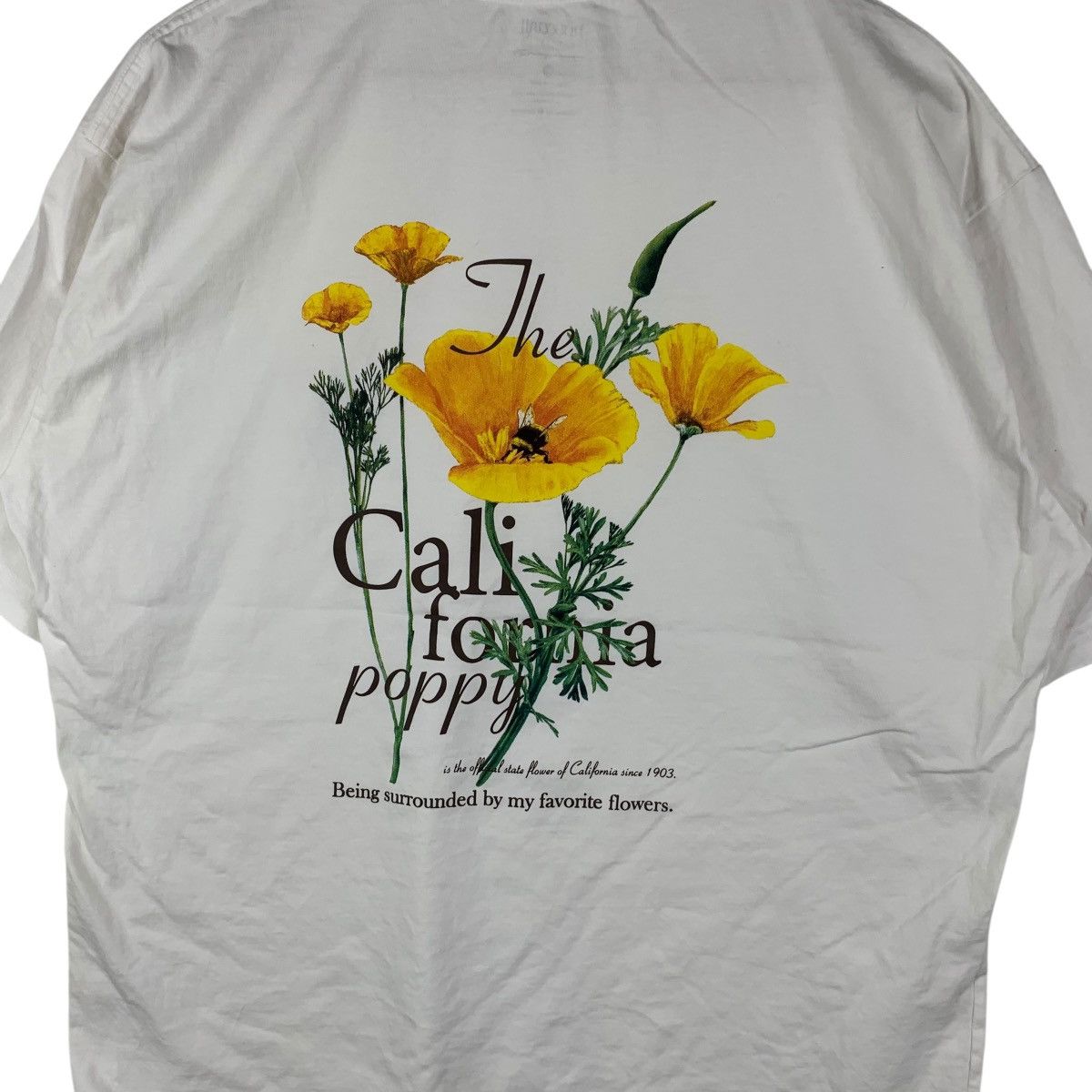GU GU x NOWART TEXTILE California Poppy Flower Boxy Tee Shirt Size XL / US 12-14 / IT 48-50 - 7 Thumbnail