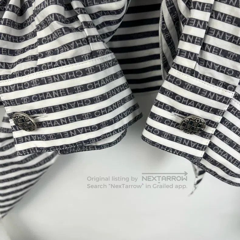 Chanel Chanel Black and white dark pattern logo laced shirt Size XS / US 0-2 / IT 36-38 - 6 Thumbnail