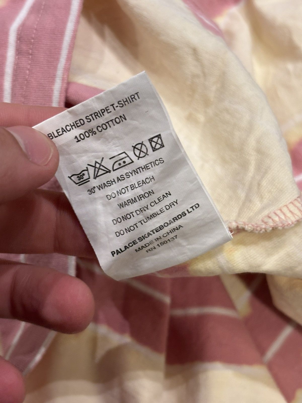 Palace Palace Bleached Stripe Tee Size US XL / EU 56 / 4 - 5 Thumbnail