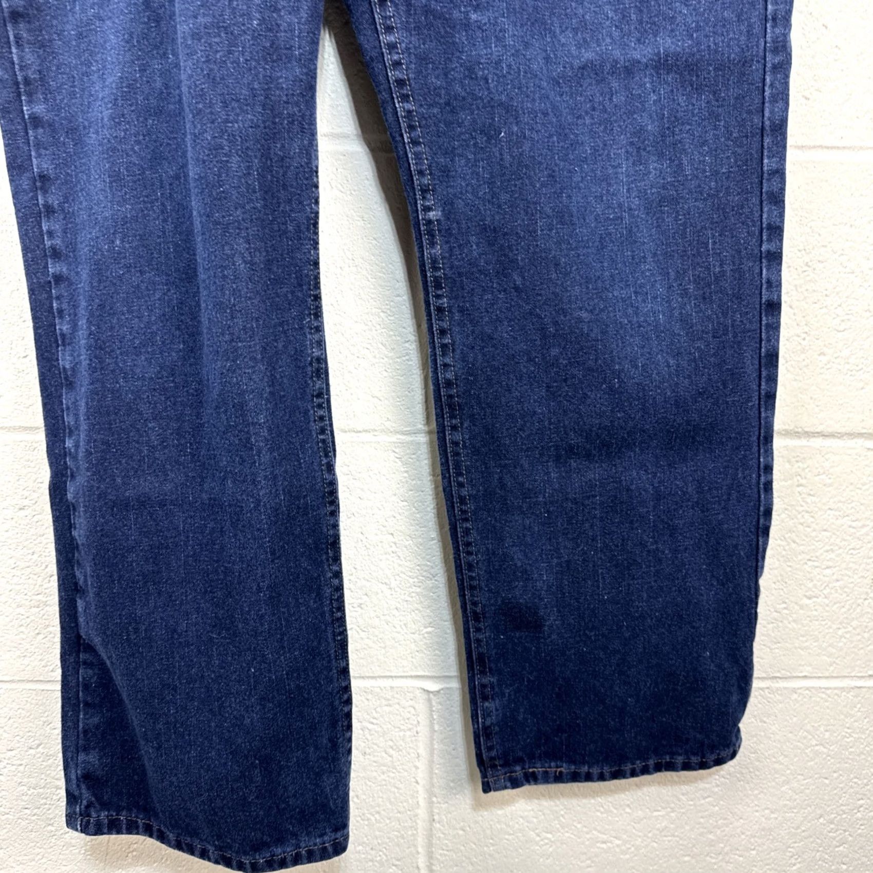 Vintage VINTAGE Riders by Lee Jeans Women Buckle Back Relaxed Fit 90s 16M Dark Wash Denim Boho Womens Size 38" / US 16 / IT 52 - 6 Thumbnail
