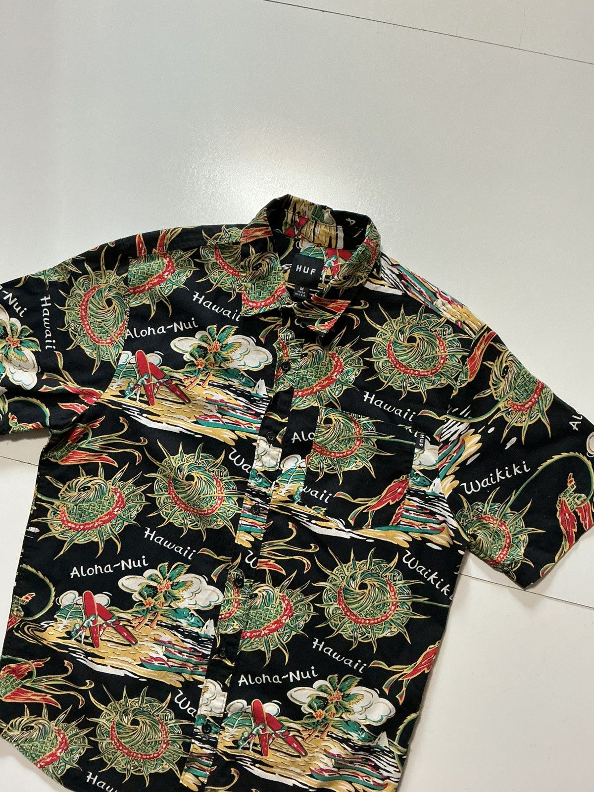Huf Huf Worldwide Aloha Nui Hawaii Hawaiian Button S/S Shirt Size US M / EU 48-50 / 2 - 3 Thumbnail