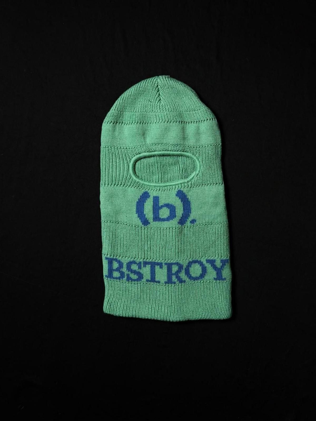 Japanese Brand Deadstock BESTROY Classic Logo Knit Balaclava Ski Mask Green Size ONE SIZE - 1 Thumbnail
