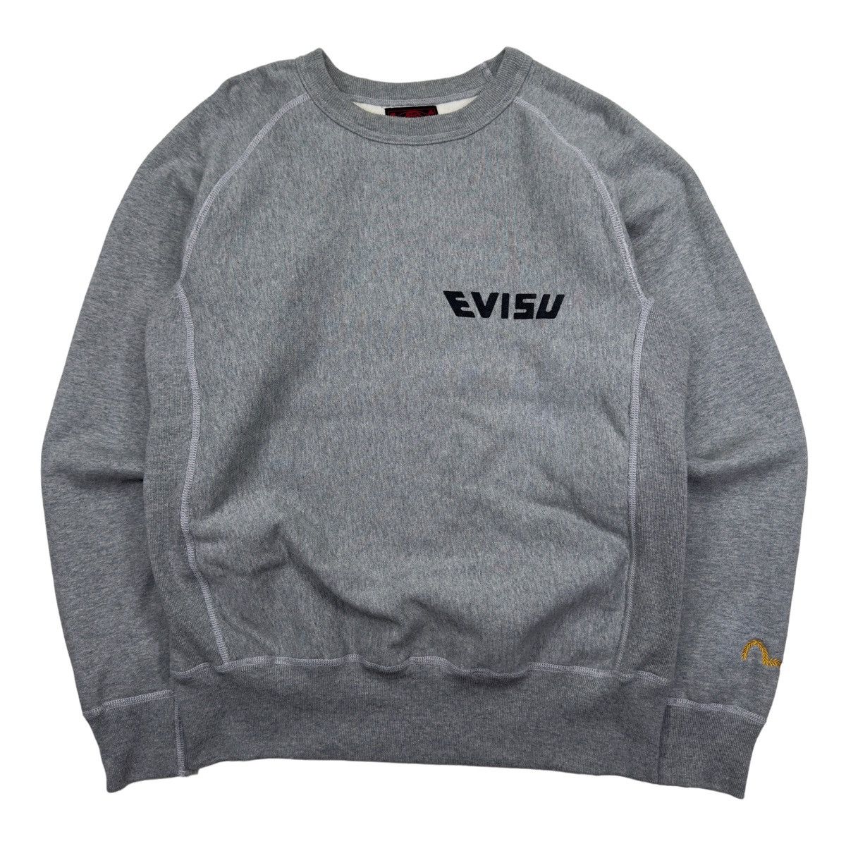 Evisu × Vintage 1990s Evisu Big Logo Blackout Tattoo Sweatshirt Size US M / EU 48-50 / 2 - 2 Thumbnail