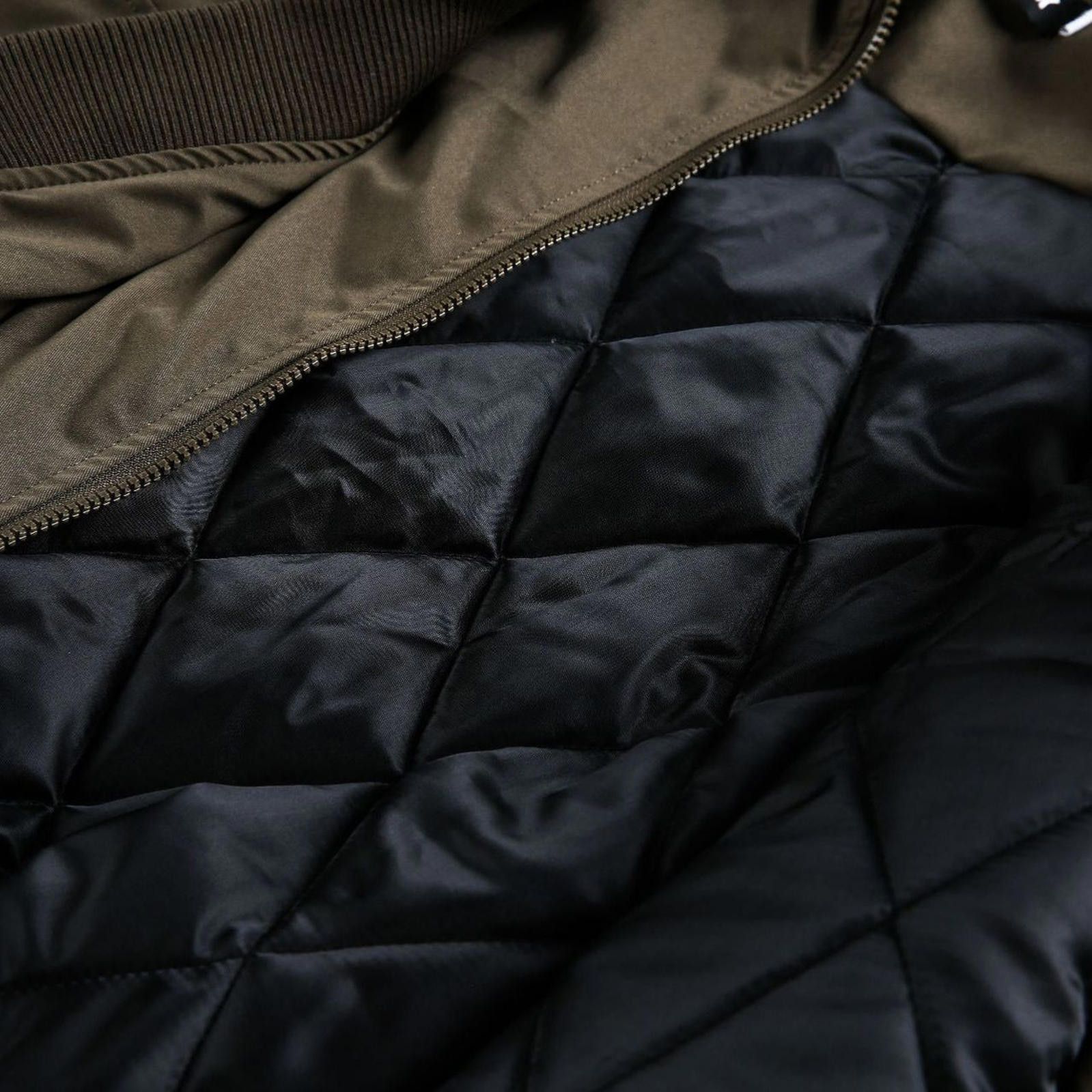 Japanese Brand Olive Green Men's Bomber Jacket, Lightweight Outerwear Size US L / EU 52-54 / 3 - 6 Thumbnail