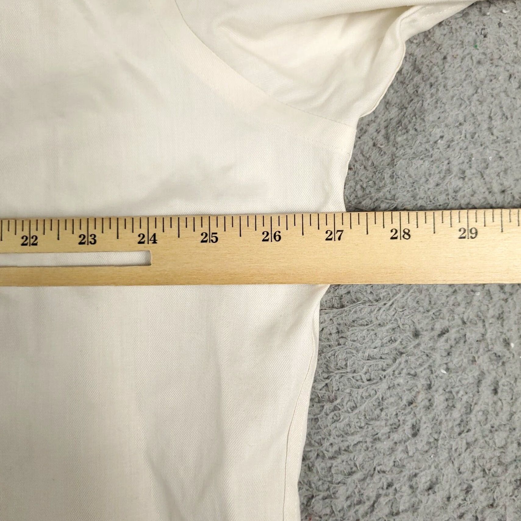 Ralph Lauren VINTAGE Ralph Lauren Dress Shirt Mens 17.5 Ivory Long Sleeve Business Casual Formal Workwear Size 46R - 7 Thumbnail