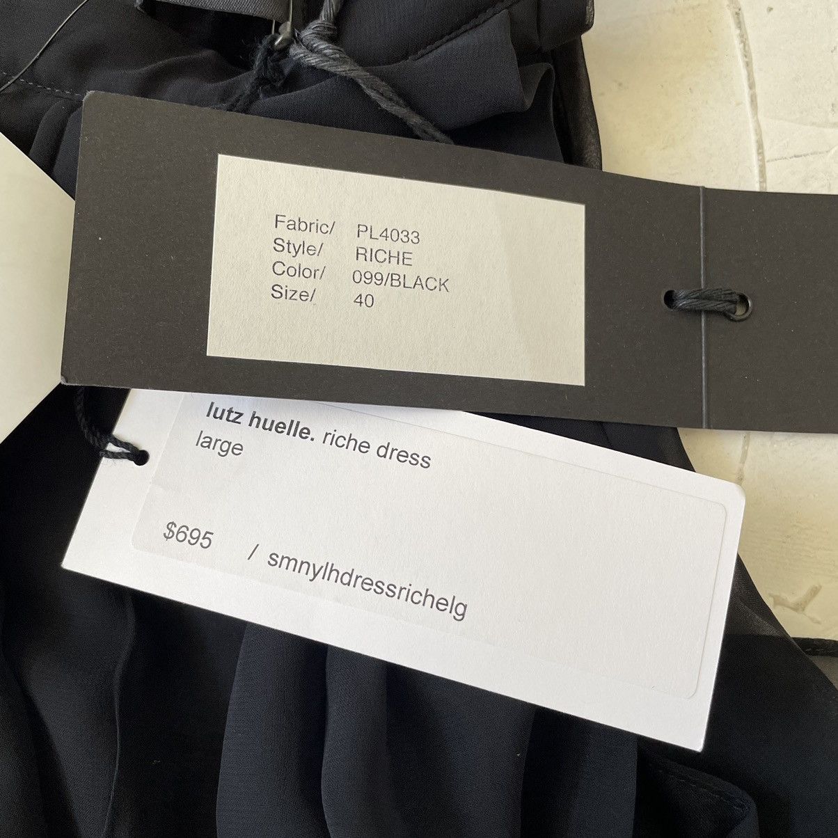 Other Lutz Huelle Asymmetrical Black Mini Dress Designer Dress Size L / US 10 / IT 46 - 3 Thumbnail
