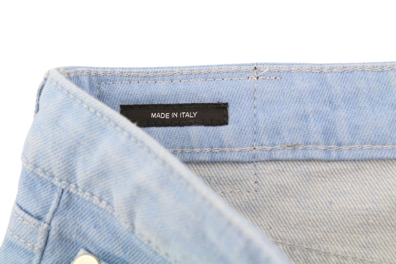 R13 KICK 29 Ankle Length Cropped Washed Baby Blue 84459 Size 29" - 8 Thumbnail