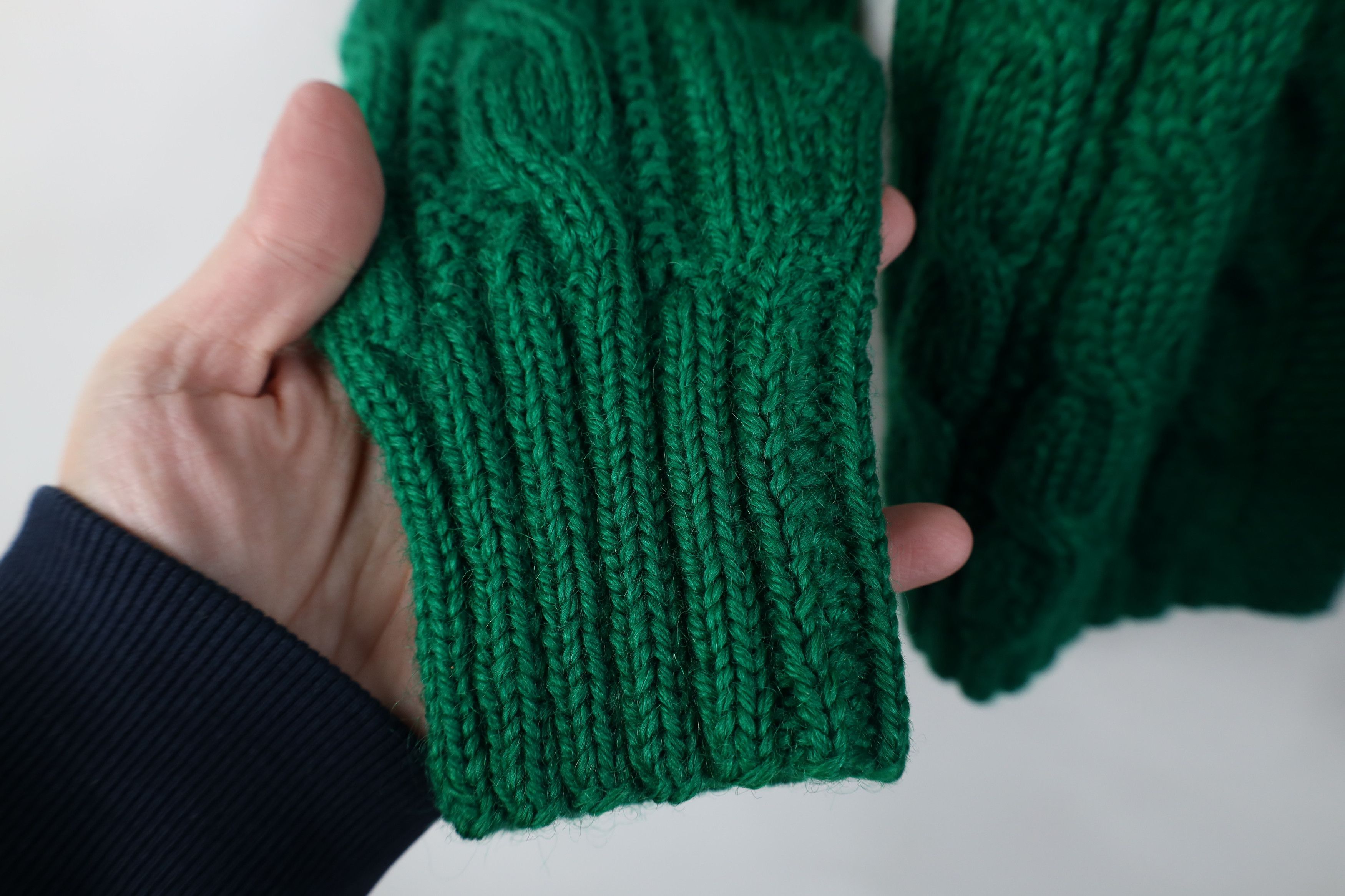 Vintage Vintage 60s Cable Knit Fisherman Open Cardigan Sweater Green Size M / US 6-8 / IT 42-44 - 5 Thumbnail