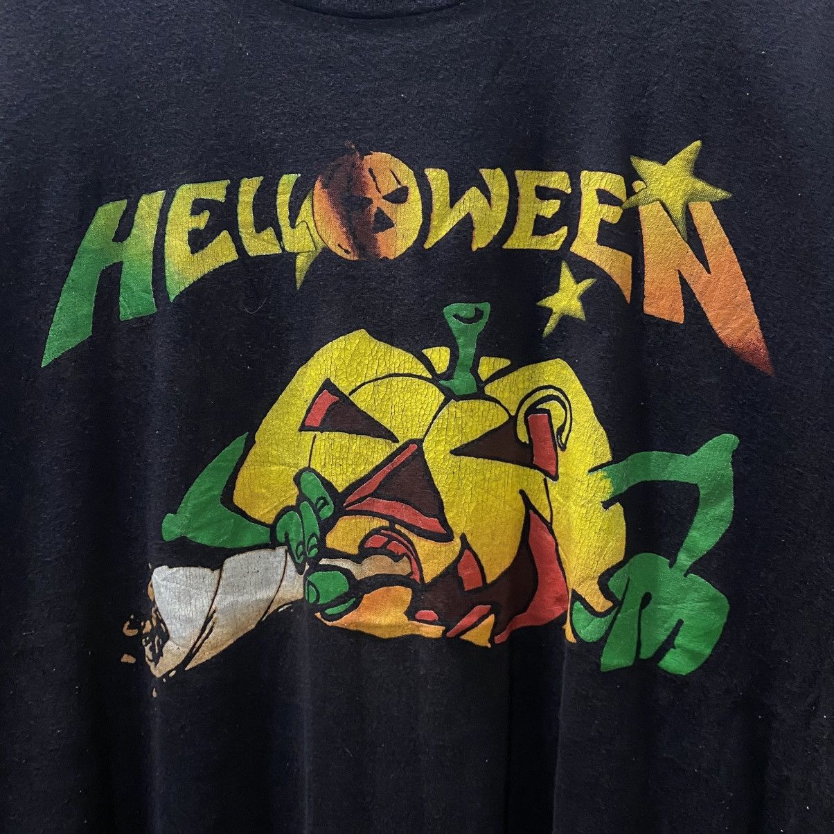 Band Tees Vintage 90s Helloween Smokin Tour 1992 Band T-shirt L Size US L / EU 52-54 / 3 - 5 Thumbnail