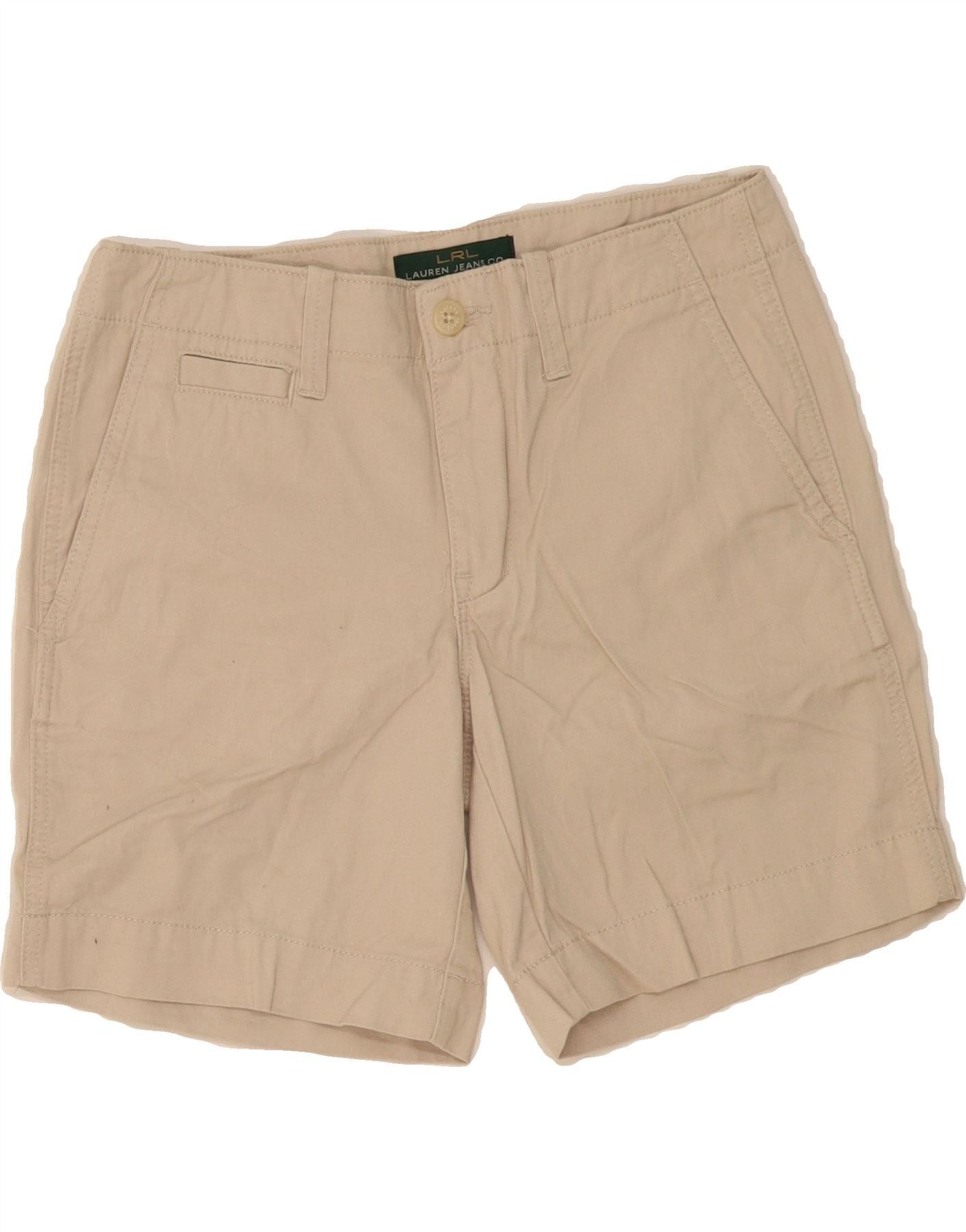 Ralph Lauren Womens Chino Shorts US 2 XS W30 Beige Cotton Size 24" / US 00 / IT 34 - 1 Thumbnail