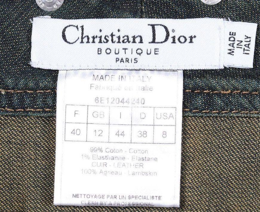 Dior Christian Dior Galliano Leather Panel Design Denim Pants Size 28" / US 6 / IT 42 - 6 Thumbnail