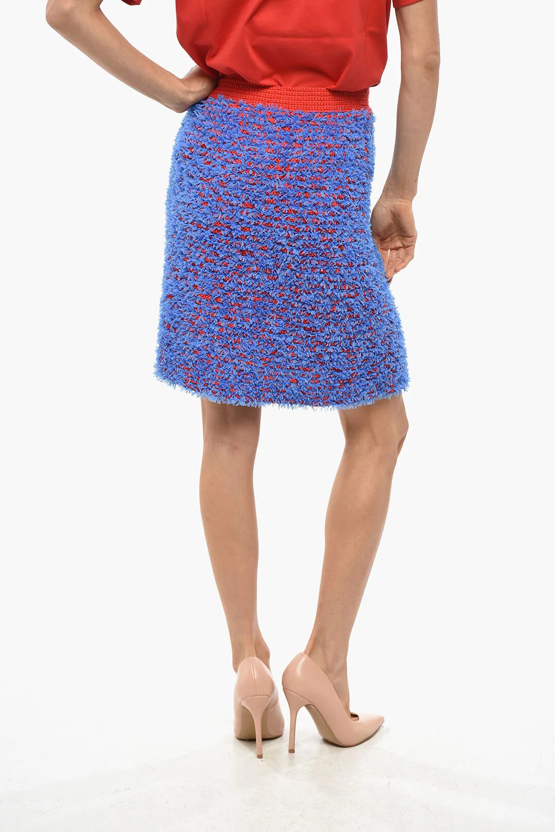 Tory Burch og1mm0426 Wool Miniskirt in Light Blue Size 27" / US 4 / IT 40 - 3 Thumbnail