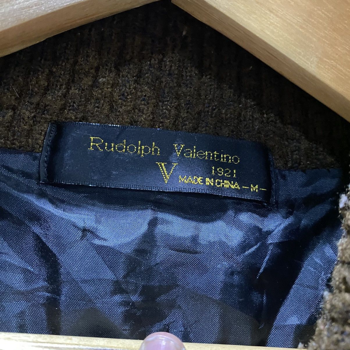 Valentino × Vintage Vtg 80/90 Rudolph Valentino Patchwork Knit Fleece Sweater Size US M / EU 48-50 / 2 - 13 Thumbnail