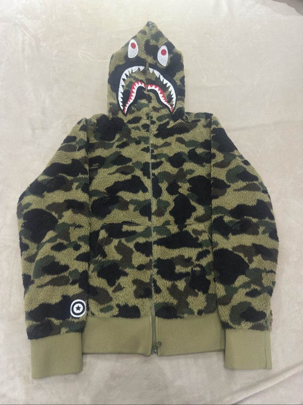 Bape A Bathing Ape Camo Shark Tiger Fleece Hoodie Size M Size US M / EU 48-50 / 2 - 1 Thumbnail