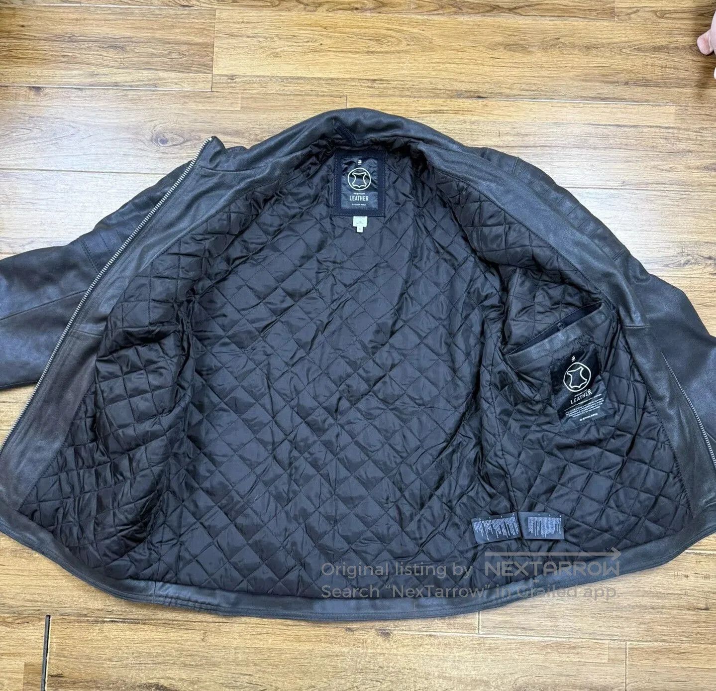 G-Star Gstar Raw Men's Genuine Leather Jacket. Size US XL / EU 56 / 4 - 3 Thumbnail