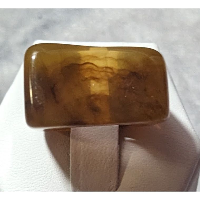 Other Brown Mottled Abstract Chunky Fashion Ring Size 5 3/4 Size ONE SIZE - 8 Thumbnail