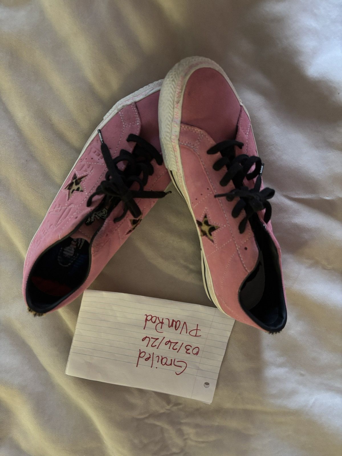 Converse Converse x Sean Pablo Low-Top Pink Sneakers w/ Leopard Print Size US 11 / EU 44 - 11 Thumbnail