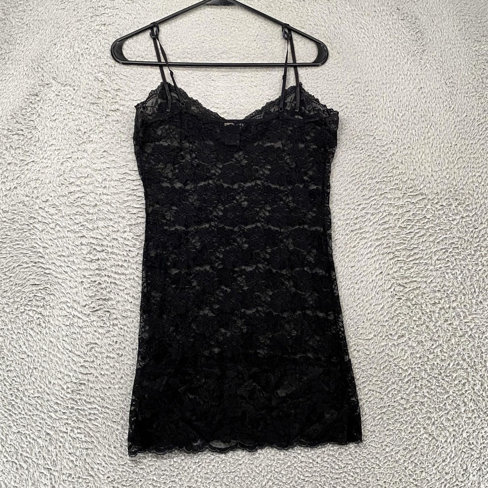 Vintage Wet Seal Y2K Slip Dress Womens M Lace Sheer Floral Whimsigoth Dark Fairy N/A Size M / US 6-8 / IT 42-44 - 7 Thumbnail