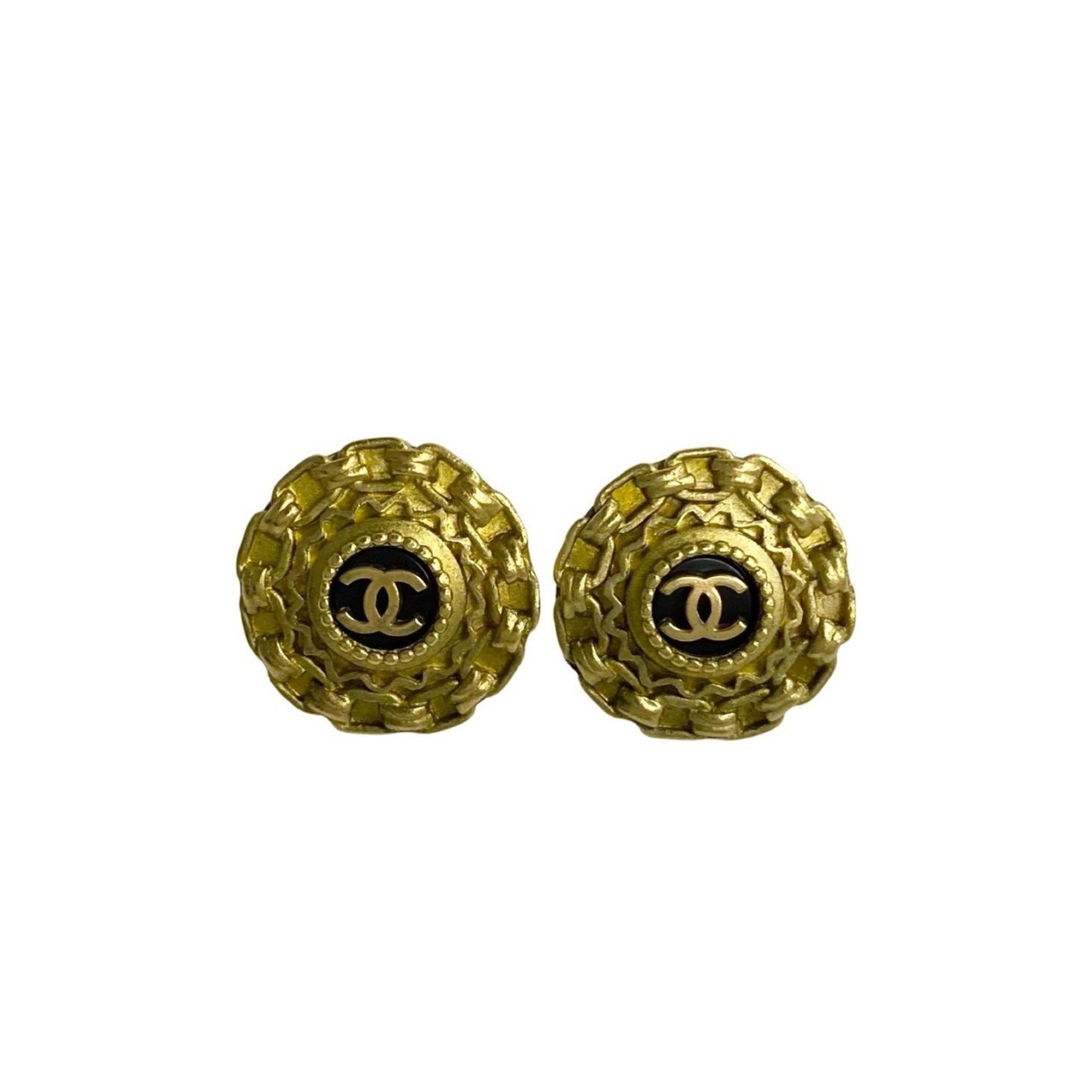 Chanel CHANEL Vintage 94A Engraved Coco Mark Earrings and Ear Cuffs, Gold, 130-9 Size ONE SIZE - 1 Thumbnail