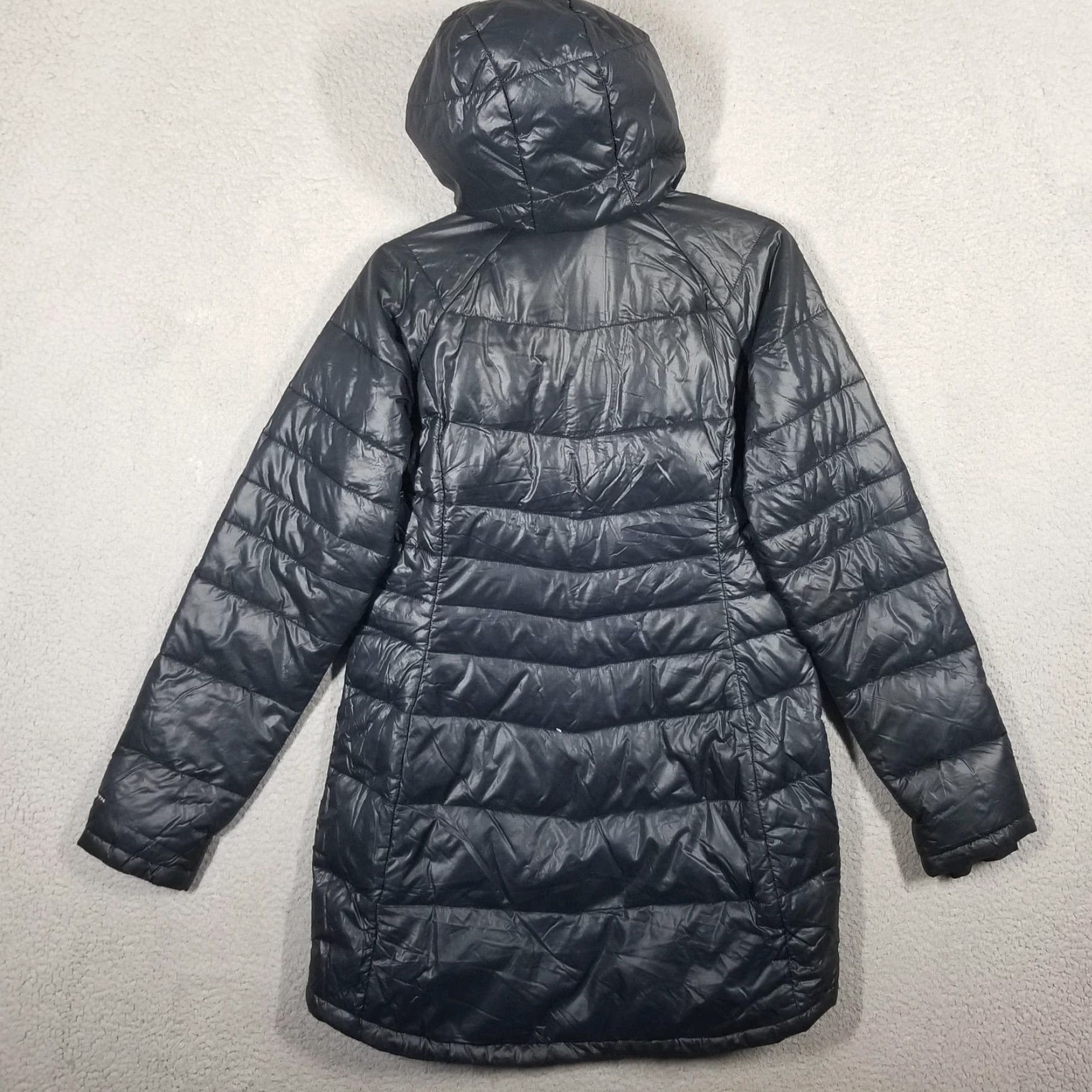 Vintage Columbia TurboDown 650TD Omni-Heat Parka Womens Small Black Hooded Puffer Coat Size S / US 4 / IT 40 - 3 Thumbnail
