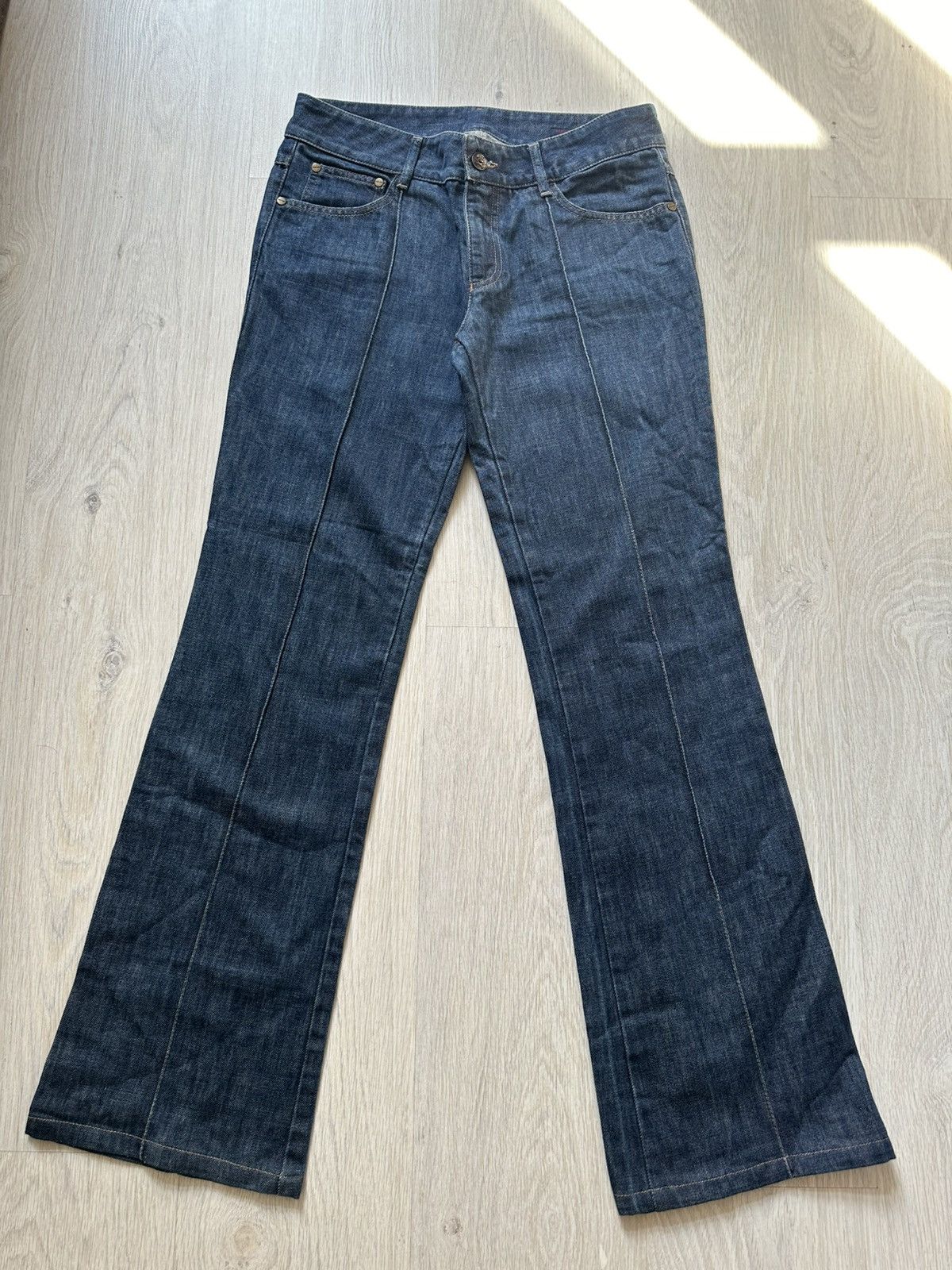 Alexander McQueen VINTAGE ALEXANDER MCQUEEN LUXURY 2000s FLARED JEANS Size 28" / US 6 / IT 42 - 6 Thumbnail