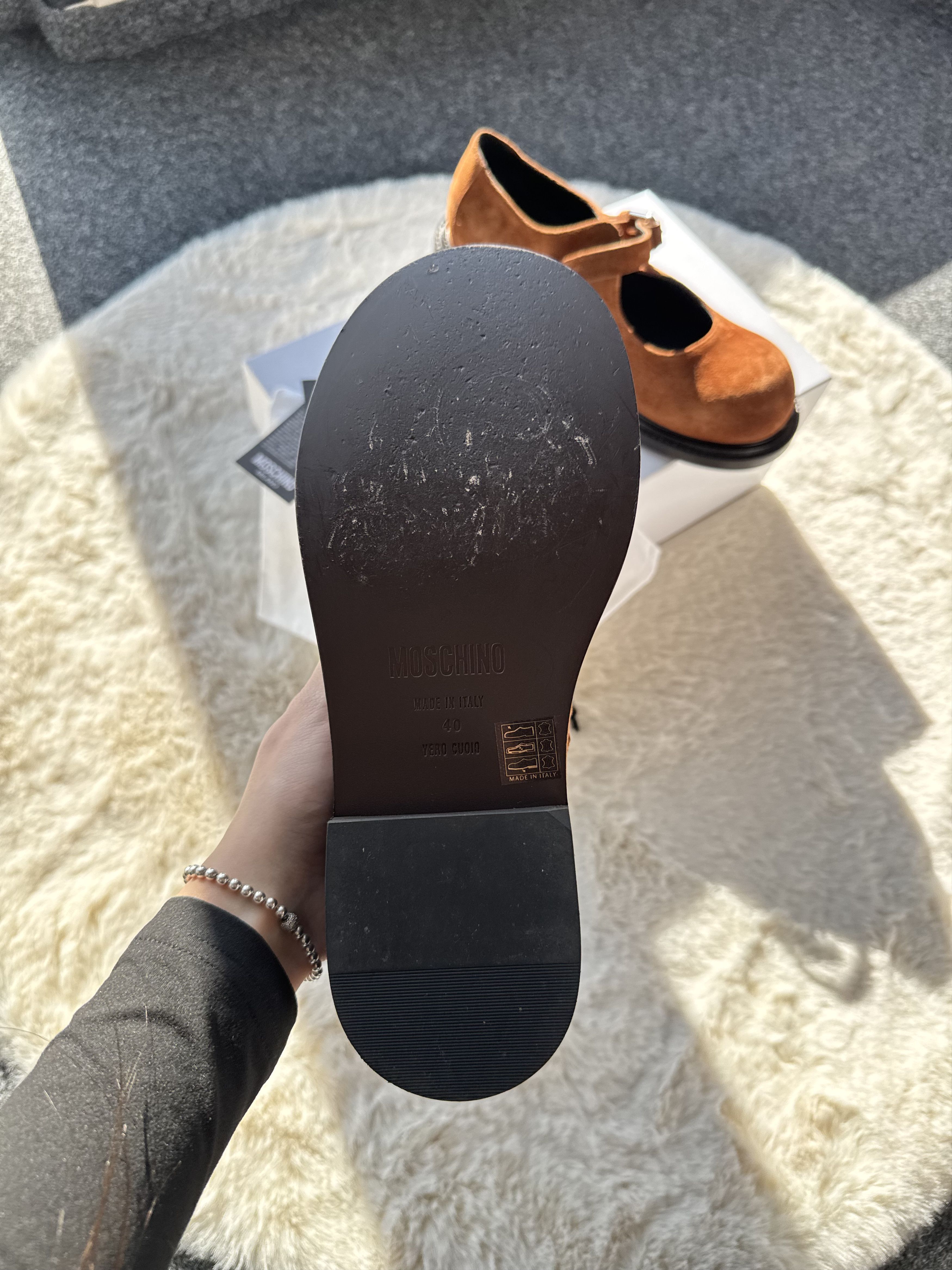 Moschino Moschino Brown suede Mary Jane Slip-on pumps ruggine 40 Size US 10 / IT 40 - 8 Thumbnail