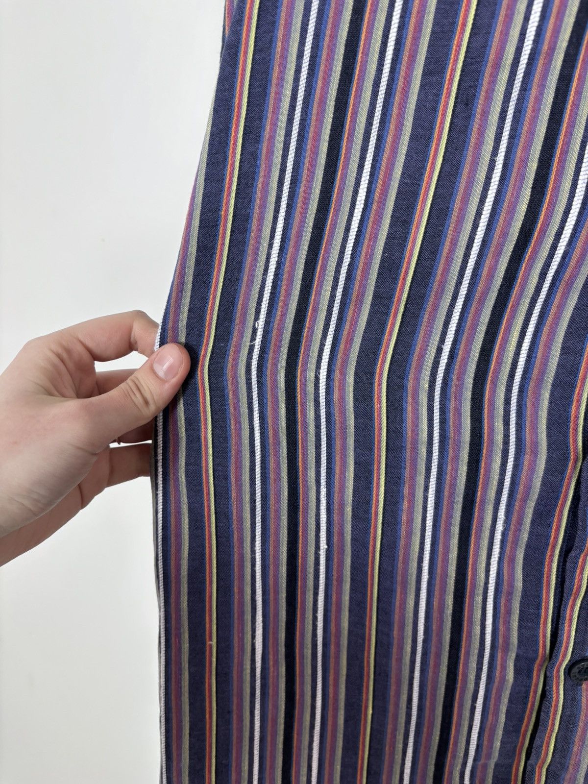 Missoni Vintage Missoni Sport Striped Linen Cotton Button Up Shirt Size US M / EU 48-50 / 2 - 6 Thumbnail