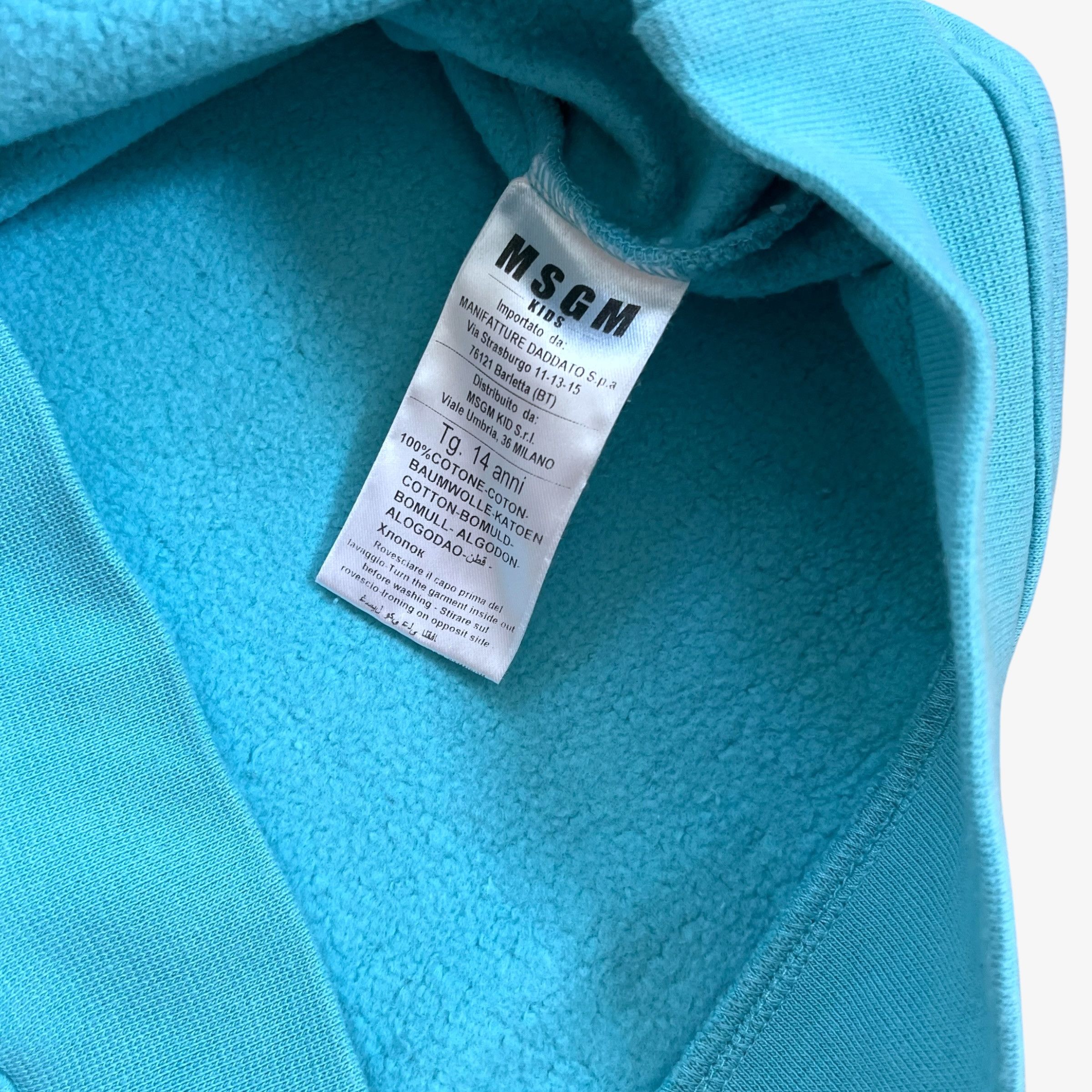 MSGM Women's MSGM Spell Out Blue Sweatshirt Size XS / US 0-2 / IT 36-38 - 4 Thumbnail