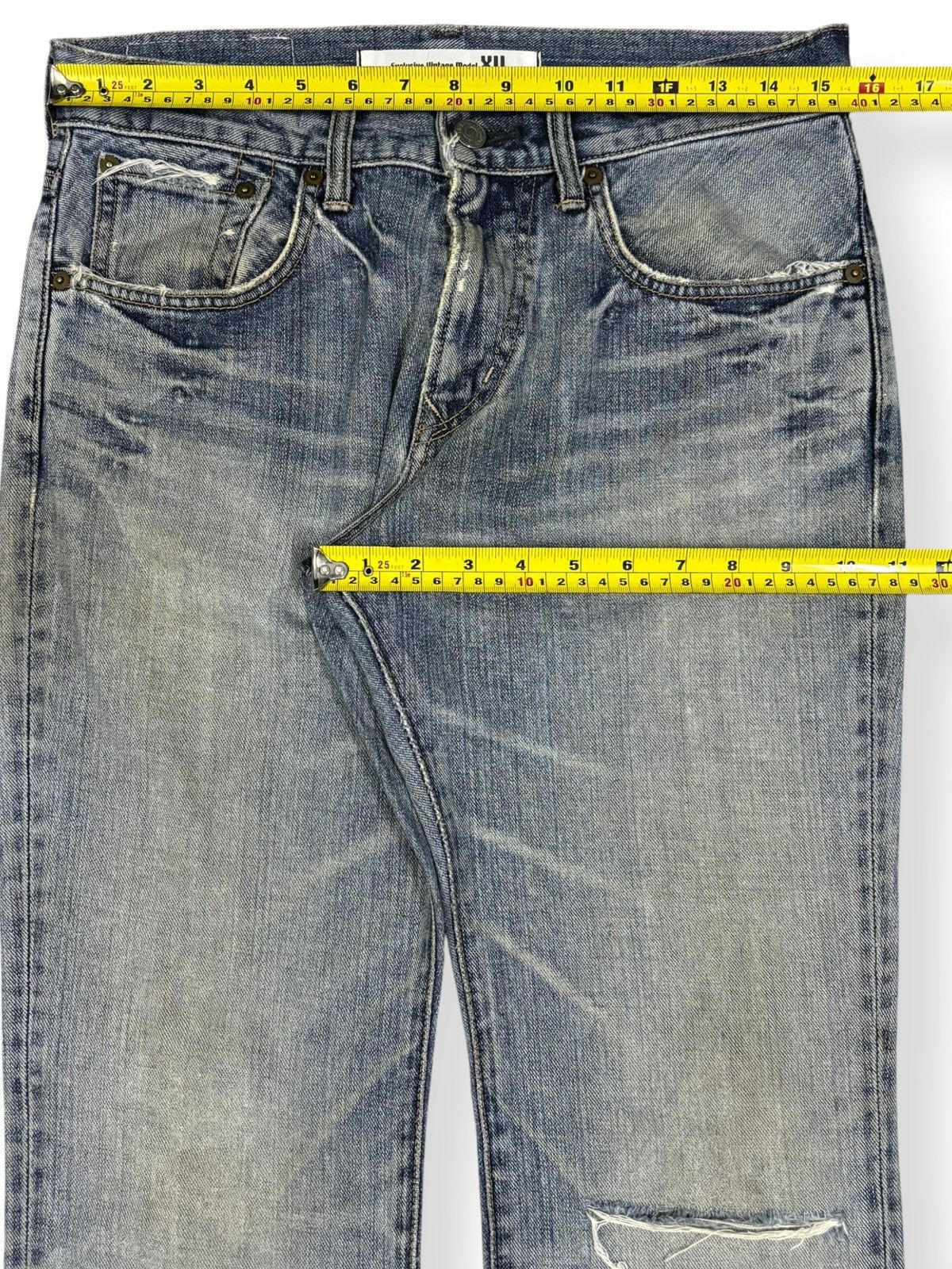 Edwin Vintage Edwin XV Mud Wash Flare Distressed Grunge Jeans Size US 31 - 15 Thumbnail