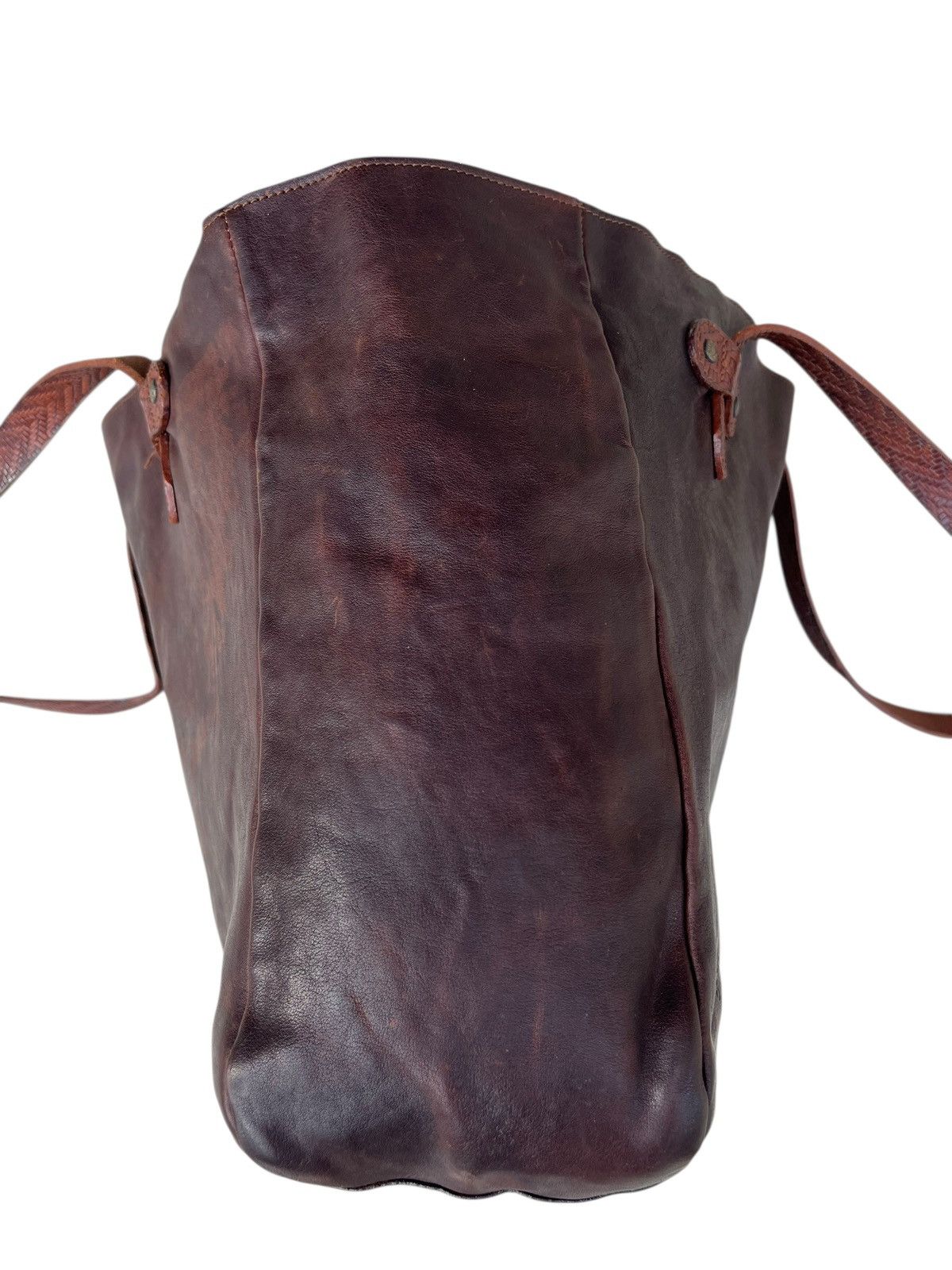 Buttero Vintage Buttero Italy Distressed Patina Leather Tote Bag Size ONE SIZE - 16 Thumbnail