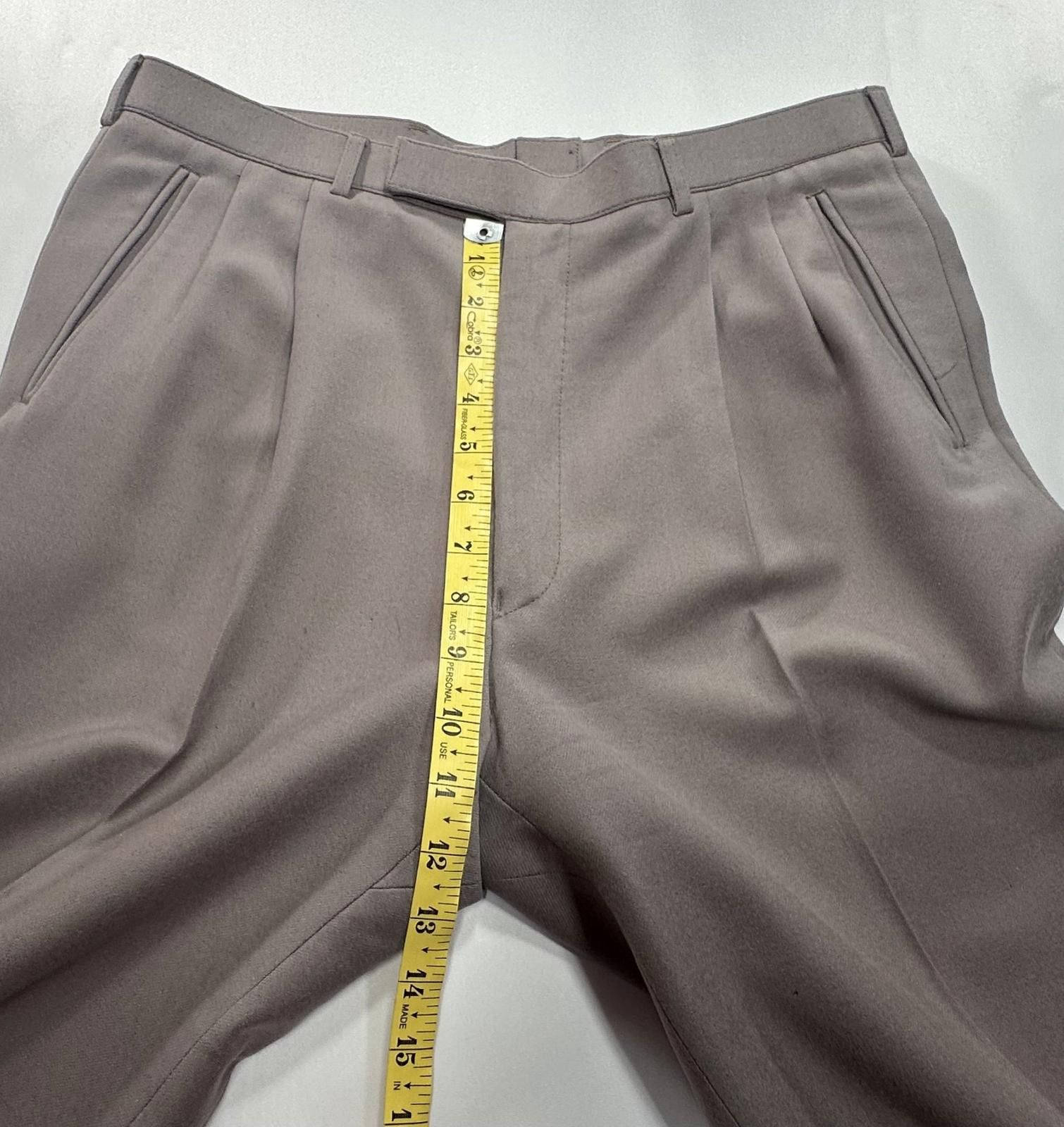 Oscar Jacobson Oscar Jacobson Comfort Stretch Wool Pants Brown Mens 34/30 Size US 34 / EU 50 - 4 Thumbnail
